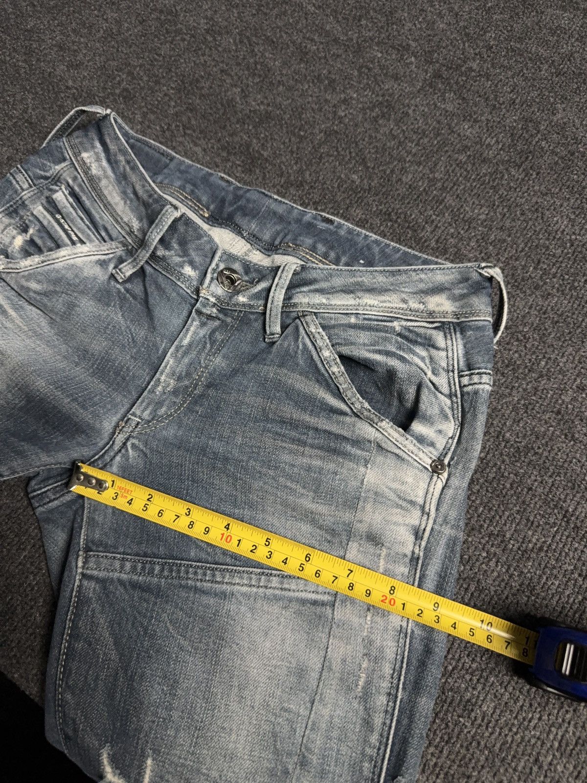 G-Star G-Star RAW Avant Garde Rock Punk 3D Distressed Biker Jeans Size 27" / US 4 / IT 40 - 24 Thumbnail