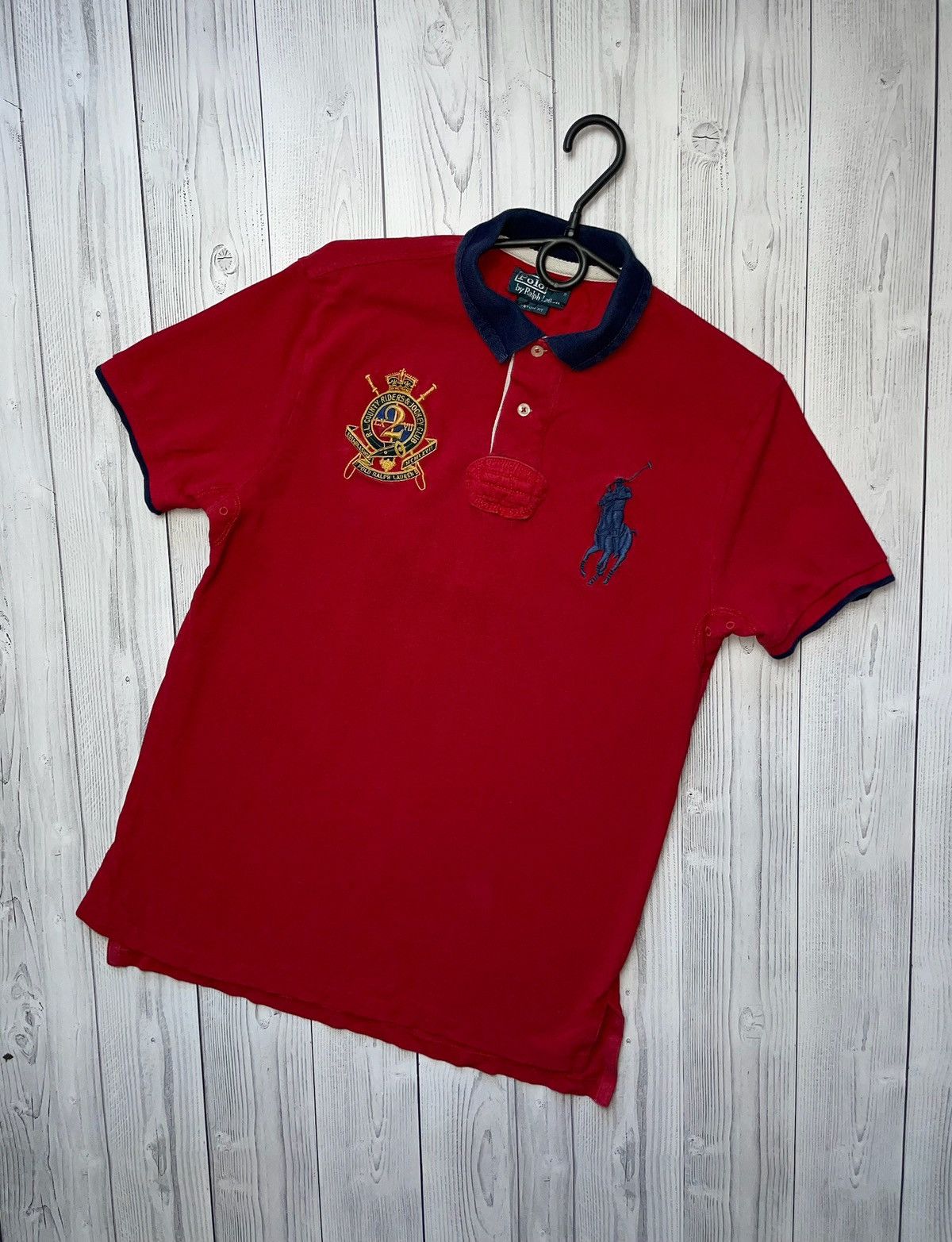 Polo Ralph Lauren × Vintage Vintage polo Ralph Lauren red big logo 2 Rare size L Size US L / EU 52-54 / 3 - 1 Thumbnail