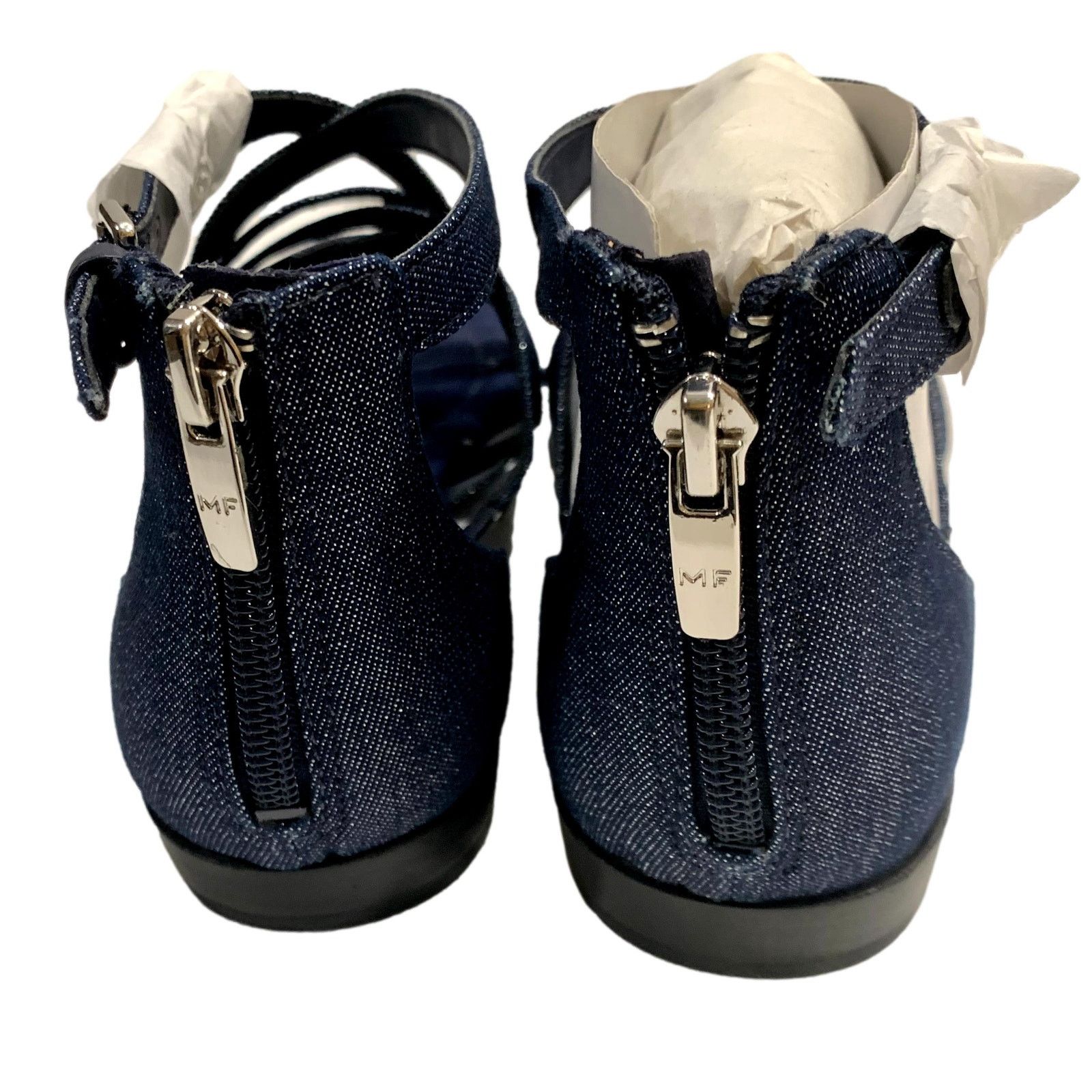 Marc Fisher NEW Marc Fisher Cross Weave Blue Glitter Flat Sandals | 7M Size US 7 / IT 37 - 5 Thumbnail