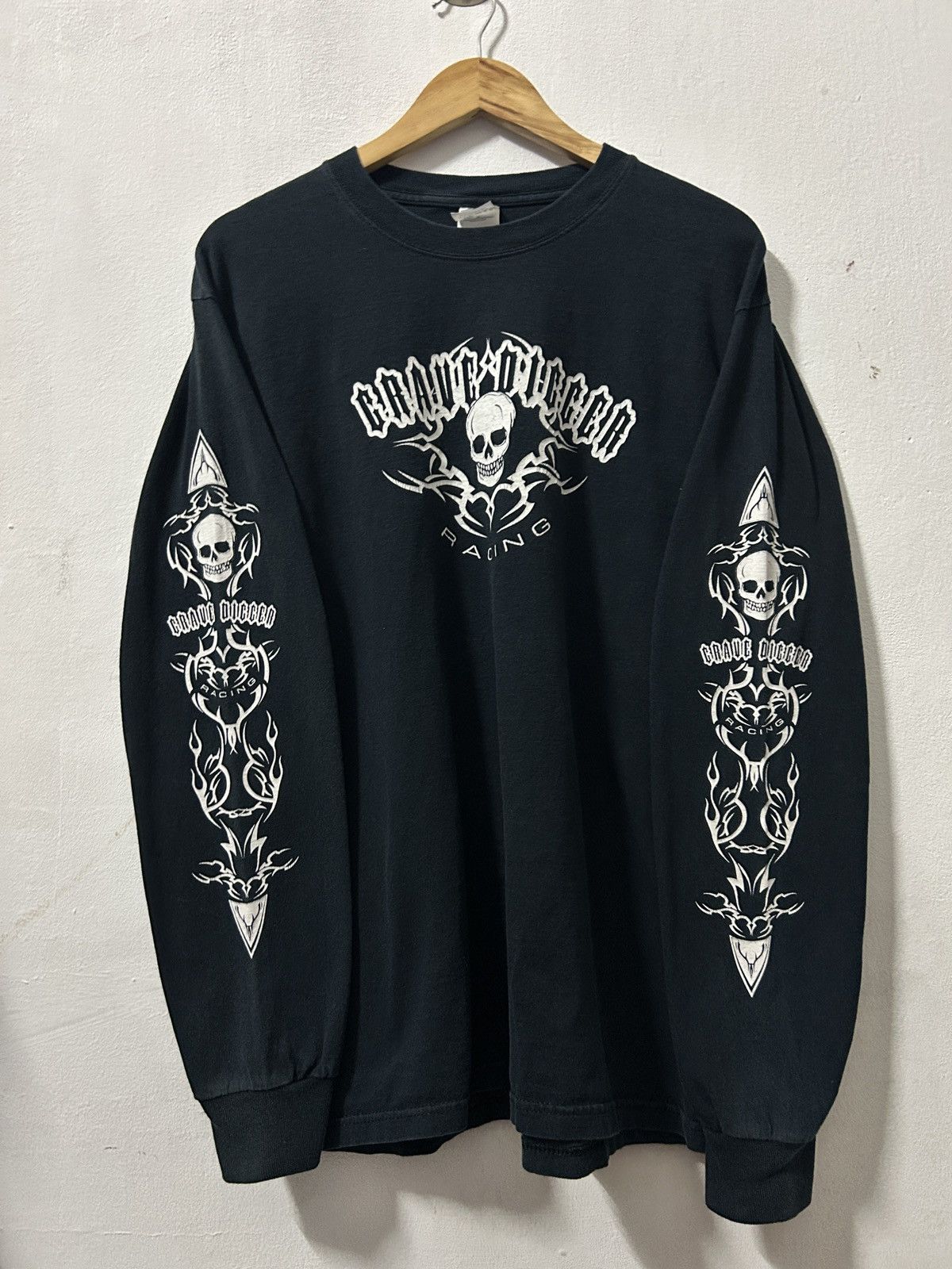 Vintage Vintage 00’s Crave digger racing skull longsleeve Size US L / EU 52-54 / 3 - 1 Thumbnail