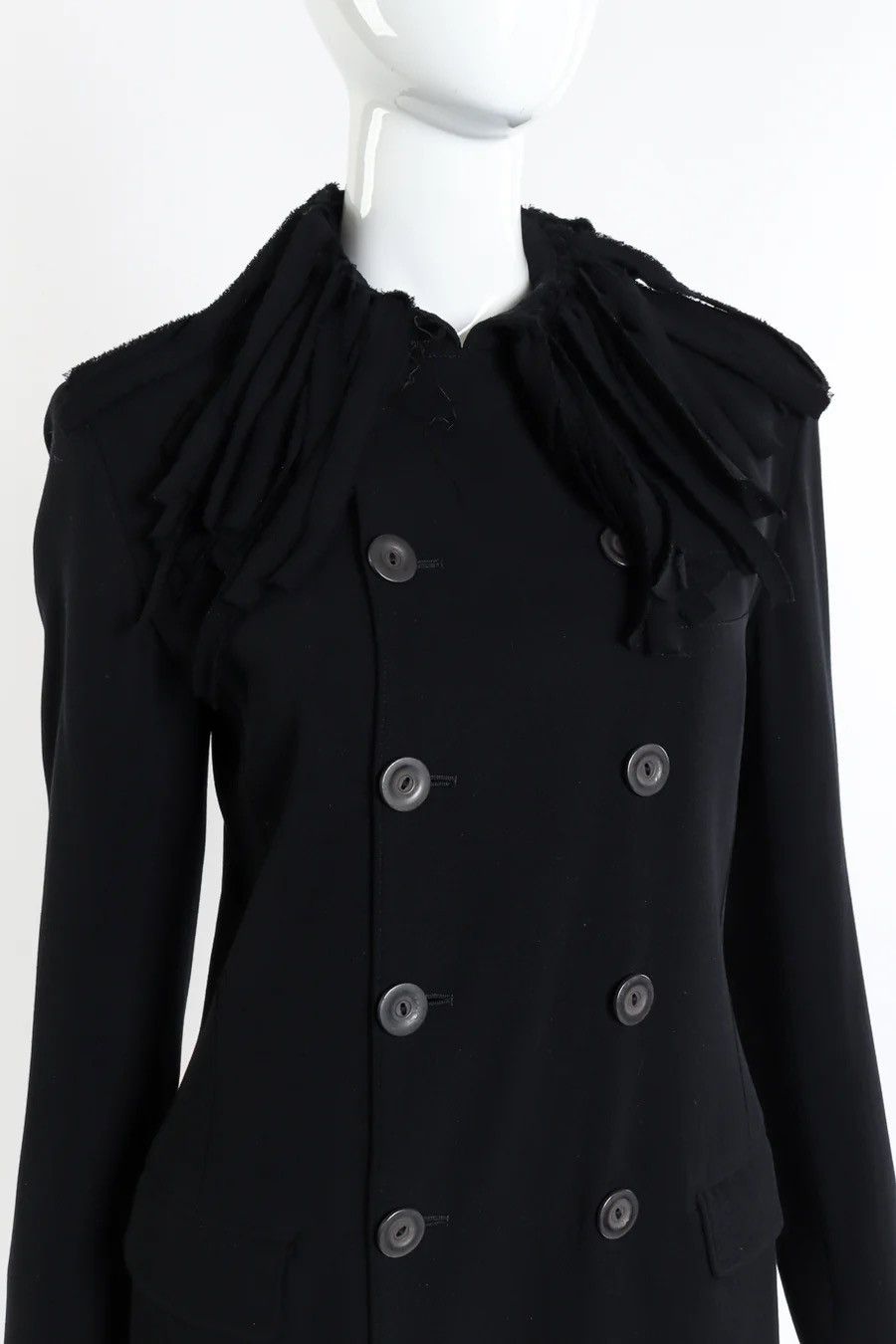 Jean Paul Gaultier Jean Paul Gaultier Wool Fringe Double Breasted Coat Jacket Size M / US 6-8 / IT 42-44 - 2 Thumbnail