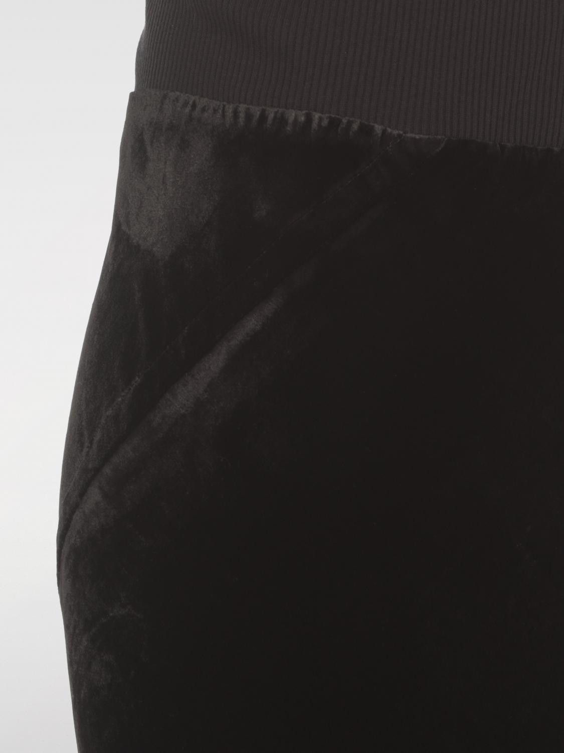 Rick Owens o1y0126 Velvet Midi Skirt in Black Size 27" / US 4 / IT 40 - 4 Thumbnail