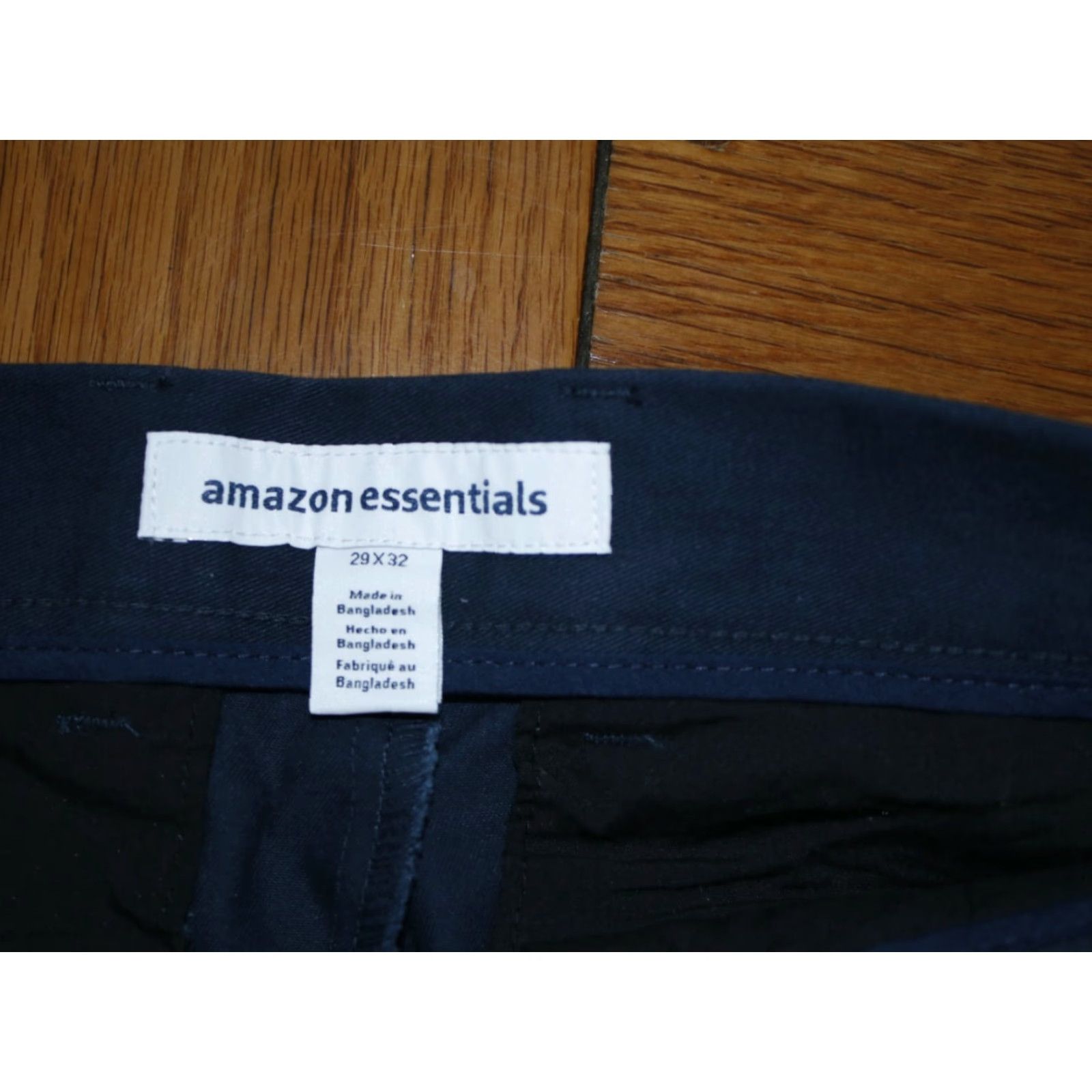 Essentials Amazon Essentials Mens Slim Fit Flat Front Chino Dress Pant Size 29 Blue 29X30 Size US 29 - 6 Thumbnail