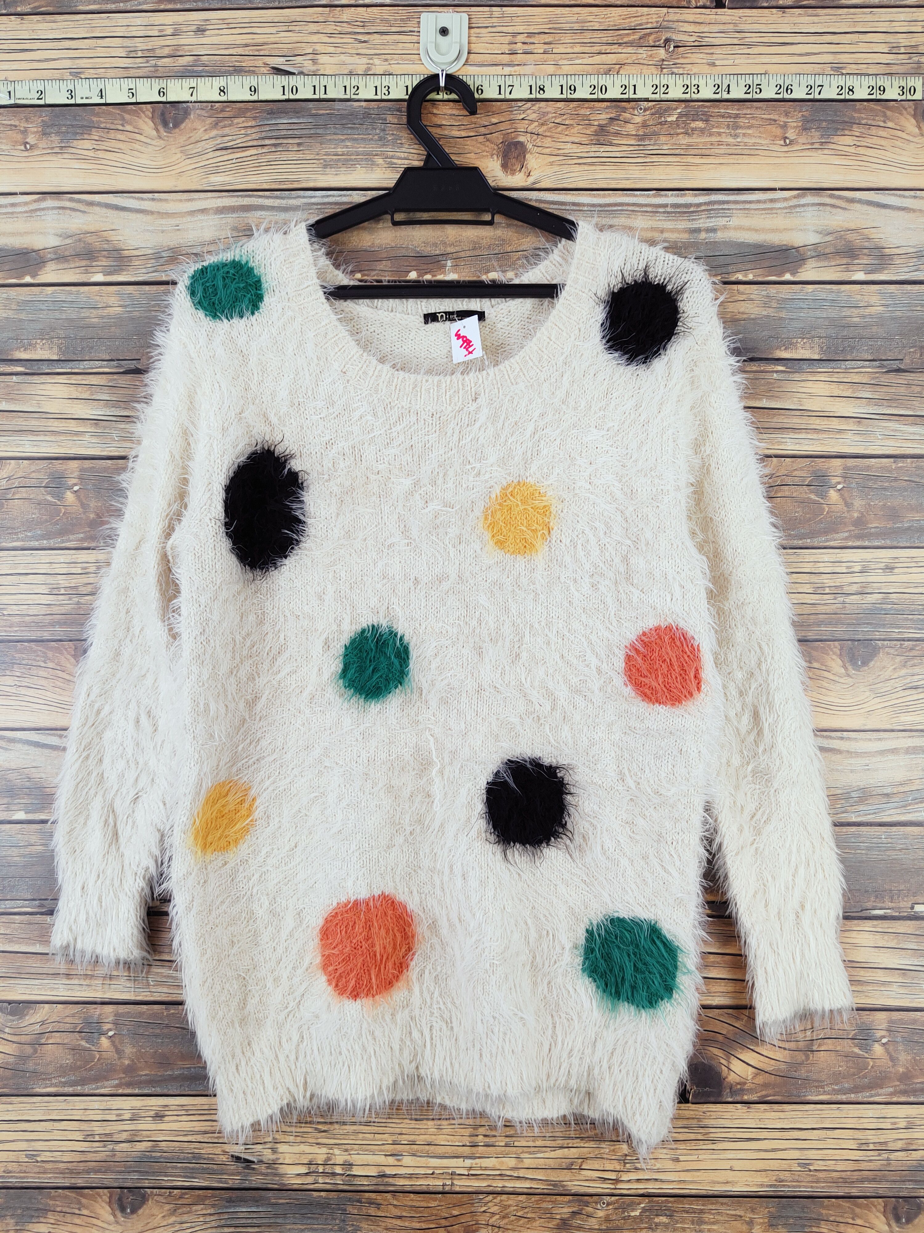 Japanese Brand × Vintage n Beige Shag Shaggy Fur Mohair Knitwear #W974 Size M / US 6-8 / IT 42-44 - 1 Thumbnail