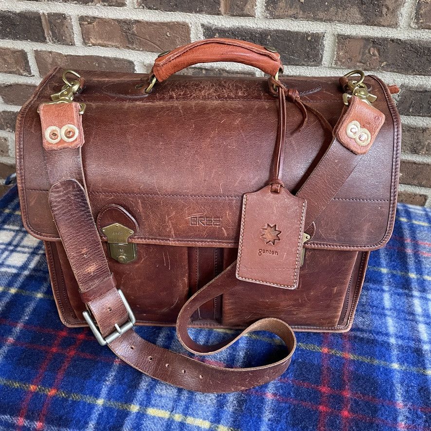 Handmade RARE 1980s BREE GERMANY LEATHER BRIEFCASE BAG R$1598 Size ONE SIZE - 3 Thumbnail