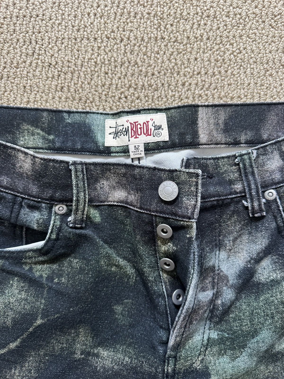 Stussy Stussy Big Ol’ Jeans Multicolor Tye Dye Size US 32 / EU 48 - 3 Thumbnail