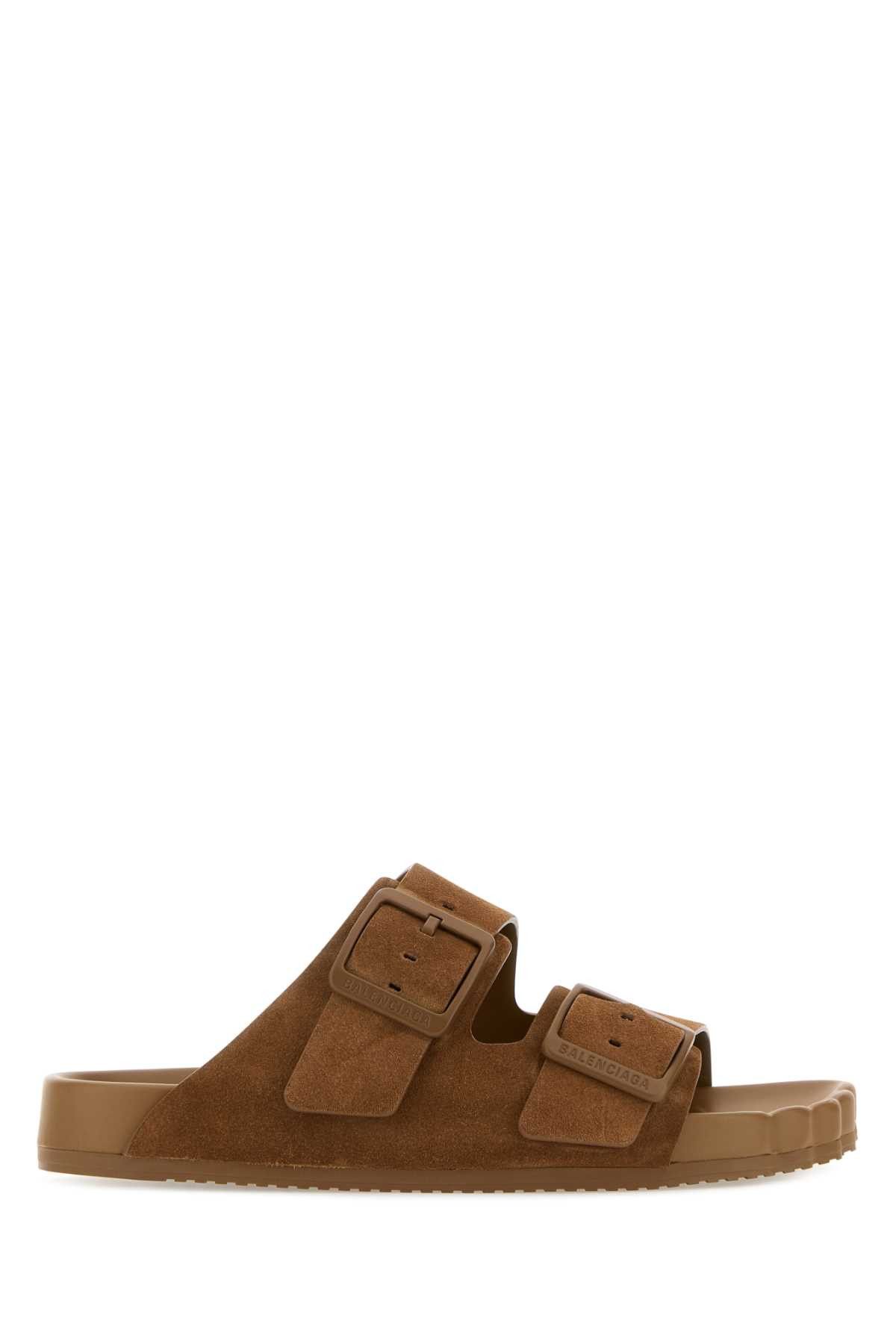 Balenciaga Camel Suede Sunday Slippers Size US 8 / IT 38 - 1 Thumbnail