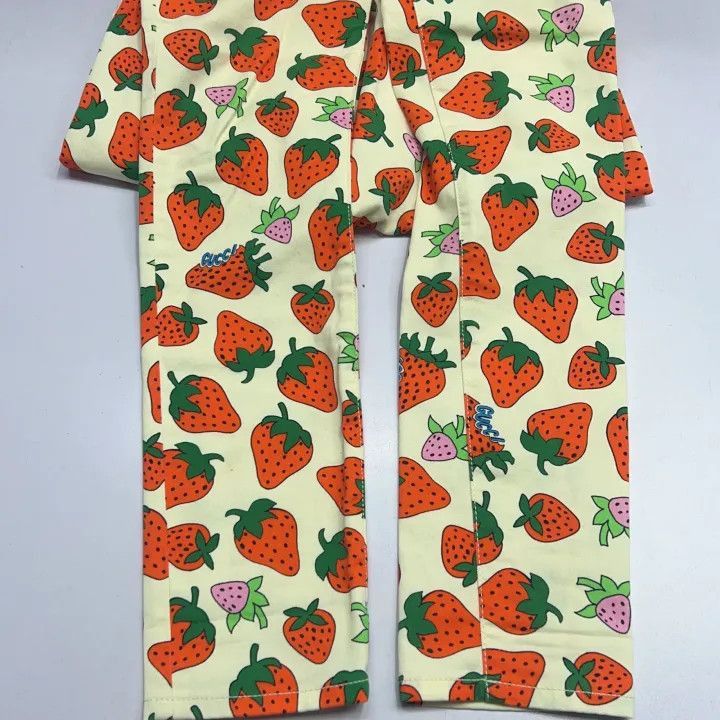 Gucci Gucci Strawberry Print Casual Pants for Women-2507 Size 26" / US 2 / IT 38 - 3 Thumbnail