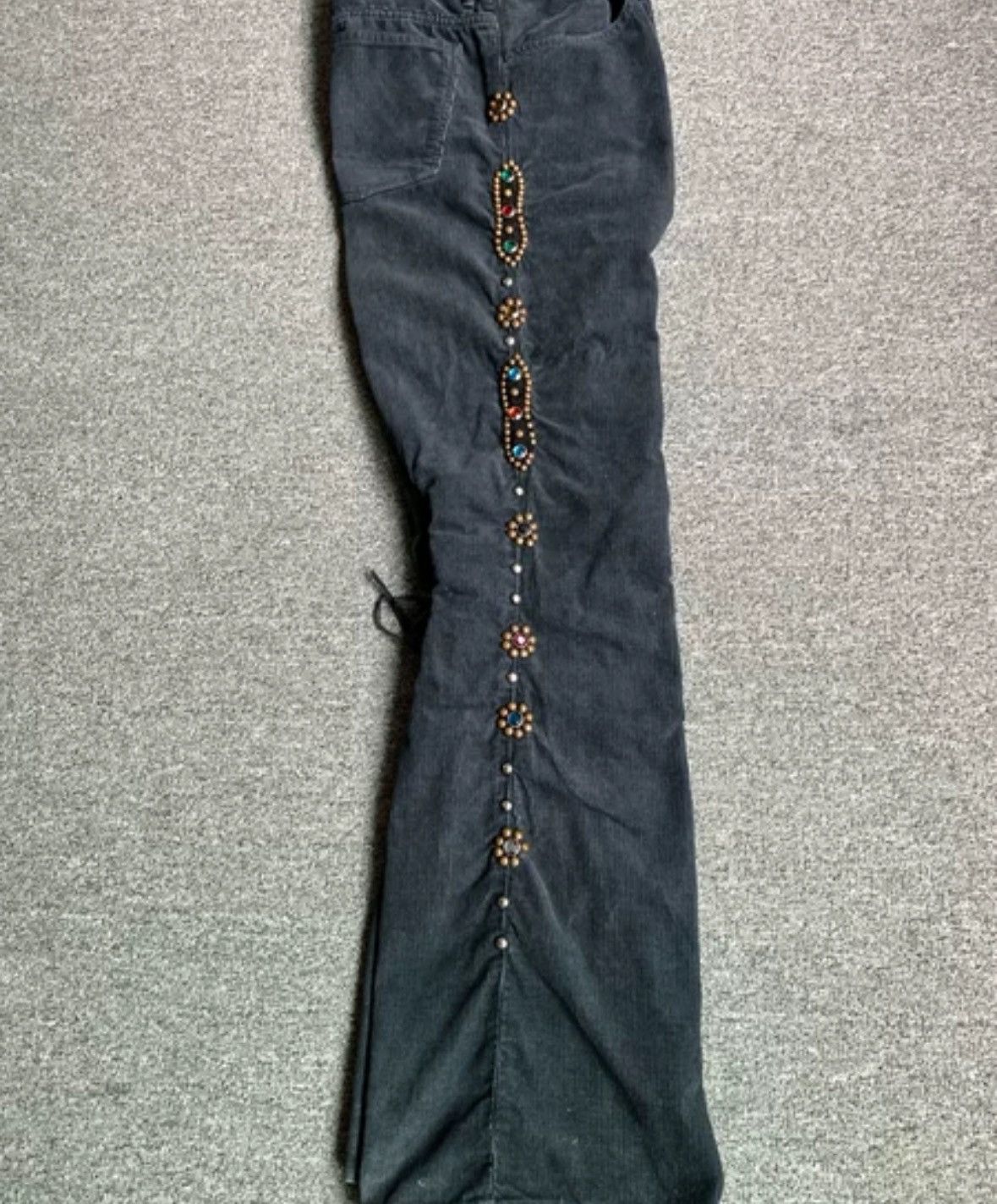 Kapital Kapital Corduroy Gemstone Pants Grey Drawstring Pants Size US 32 / EU 48 - 3 Thumbnail