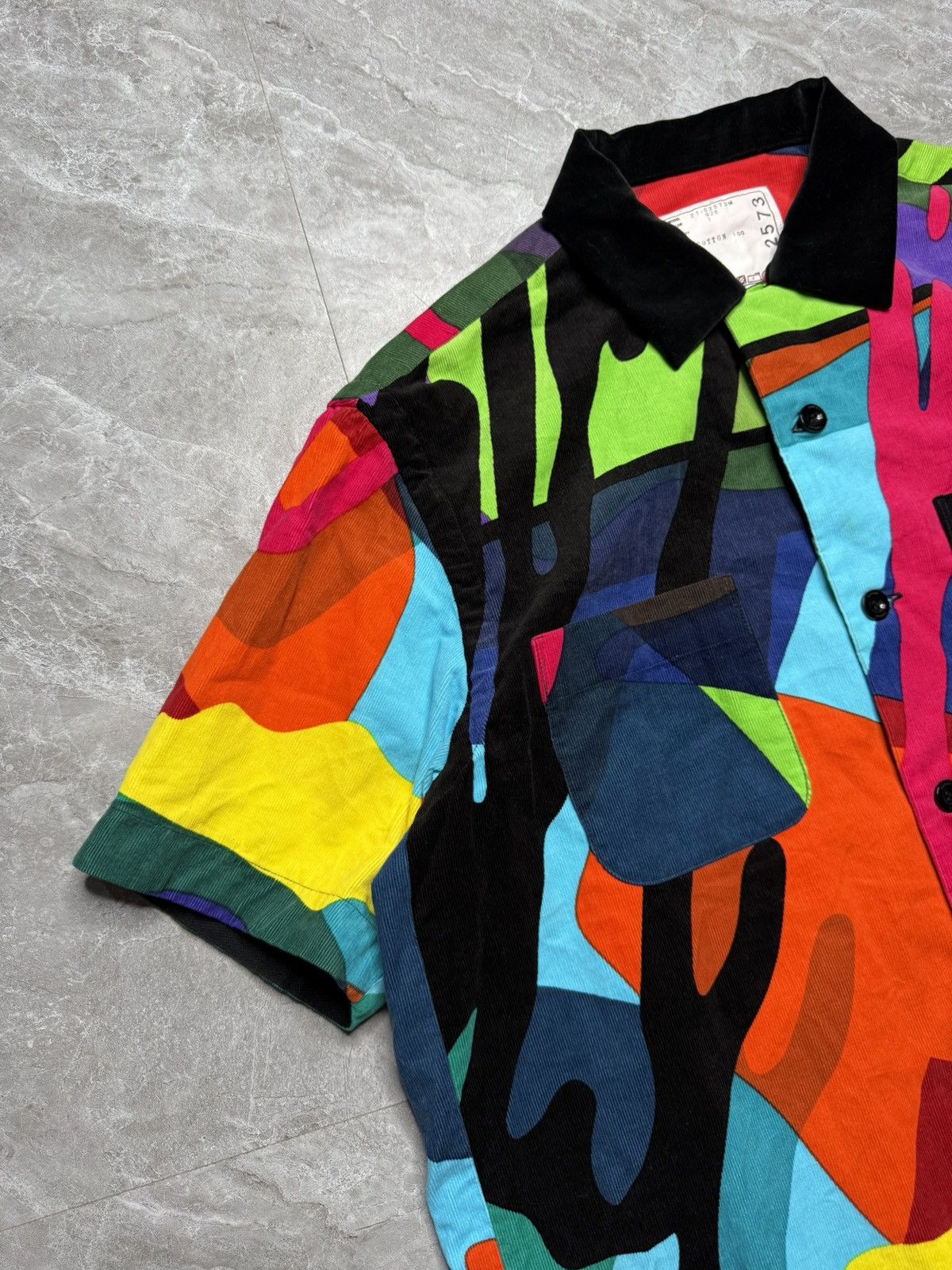 Sacai Sacai x Kaws F/W 21 “Wearable Art” Corduroy Button Up Shirt Size US S / EU 44-46 / 1 - 2 Thumbnail
