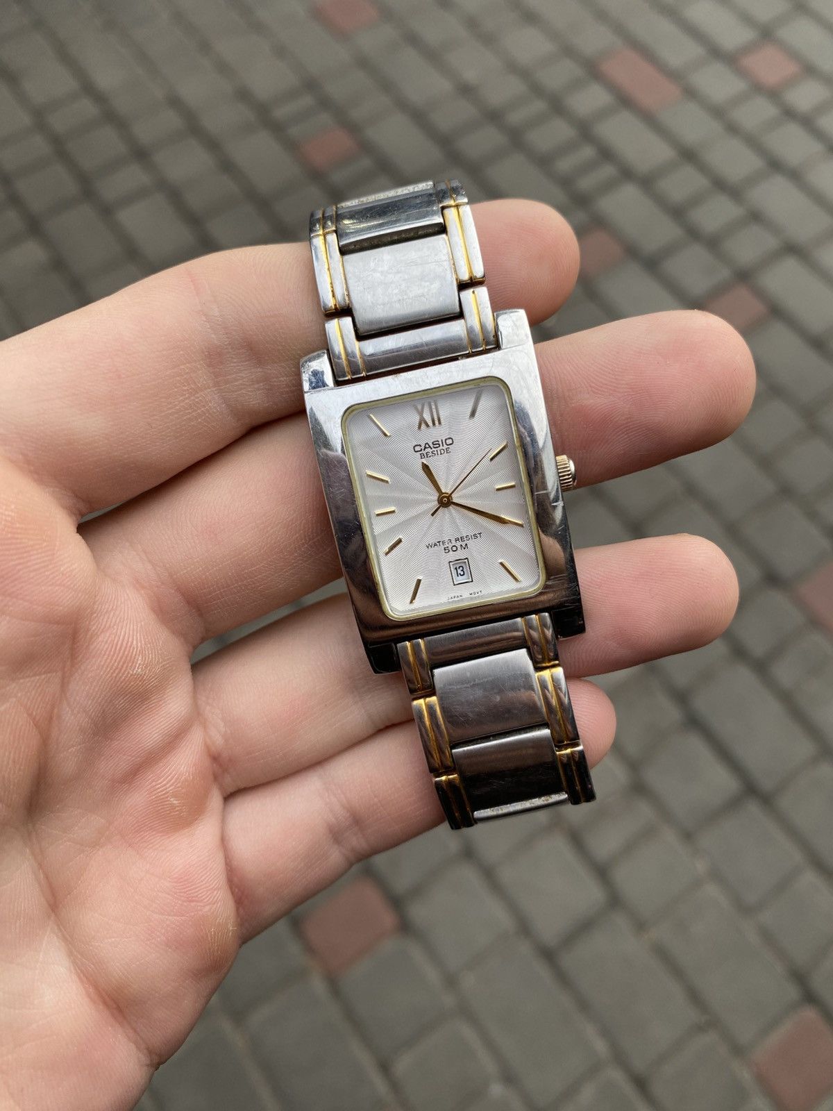 Japanese Brand CASIO BEM-100 Beside Rare Y2K Avant-Garde Rectangular Steel Size ONE SIZE - 3 Thumbnail