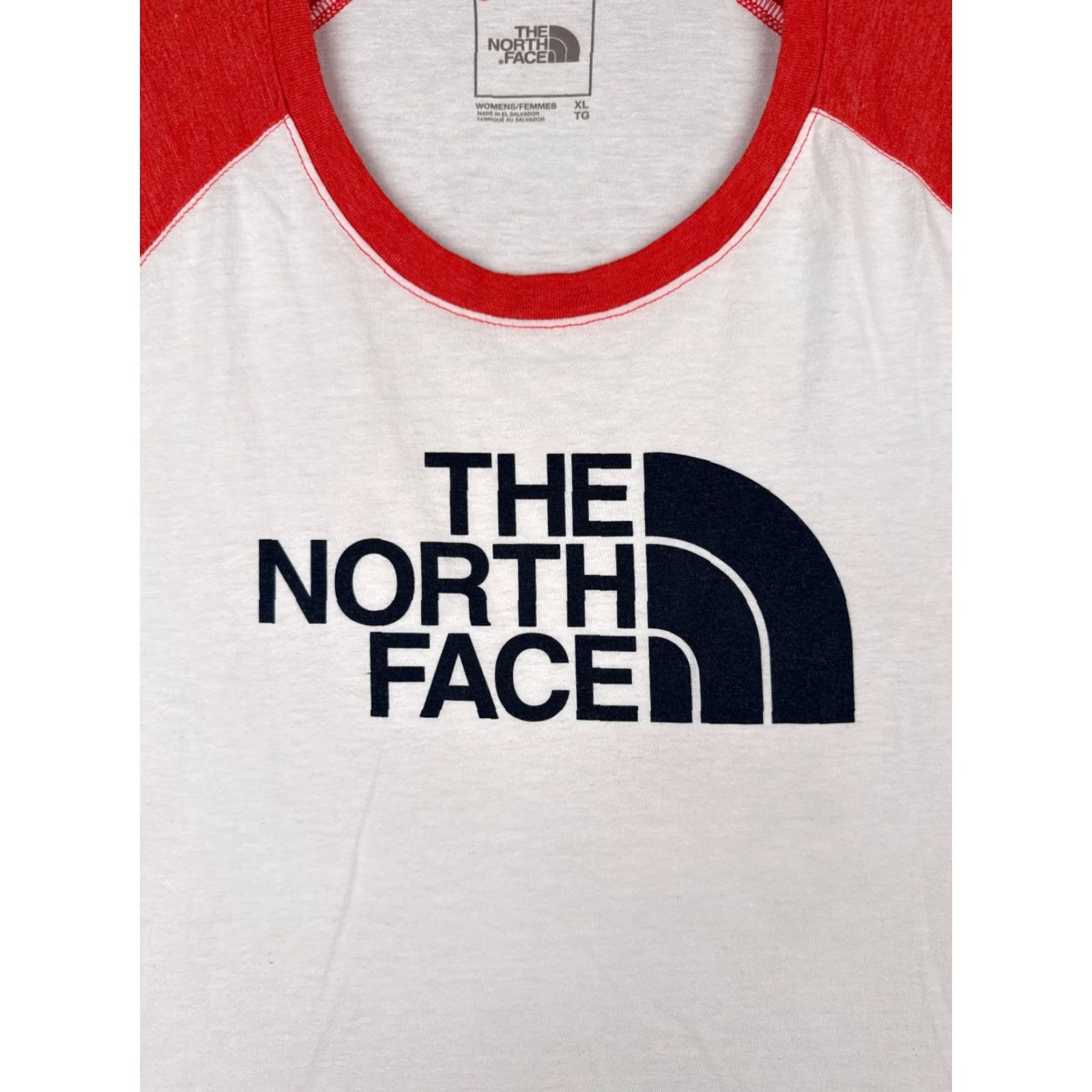 The North Face The North Face Shirt Women XL Red Raglan Short Sleeve Cotton Jersey Crew Neck Pullover T-Shirt Basic Outdoor All Seasons Spring Summer Fall Womens Size XL / US 12-14 / IT 48-50 - 6 Thumbnail