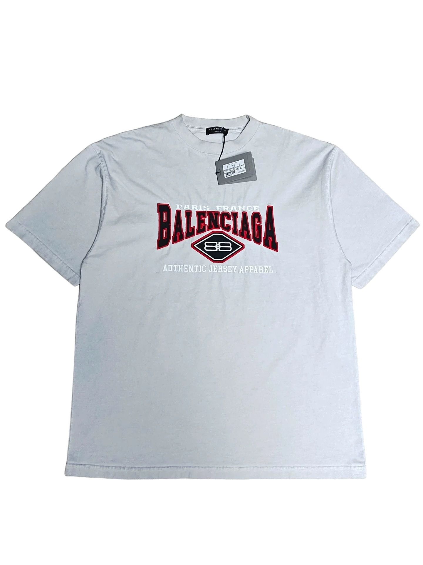 Balenciaga Balenciaga Embroidered Logo Washed T-Shirt Size S Size US S / EU 44-46 / 1 - 1 Thumbnail