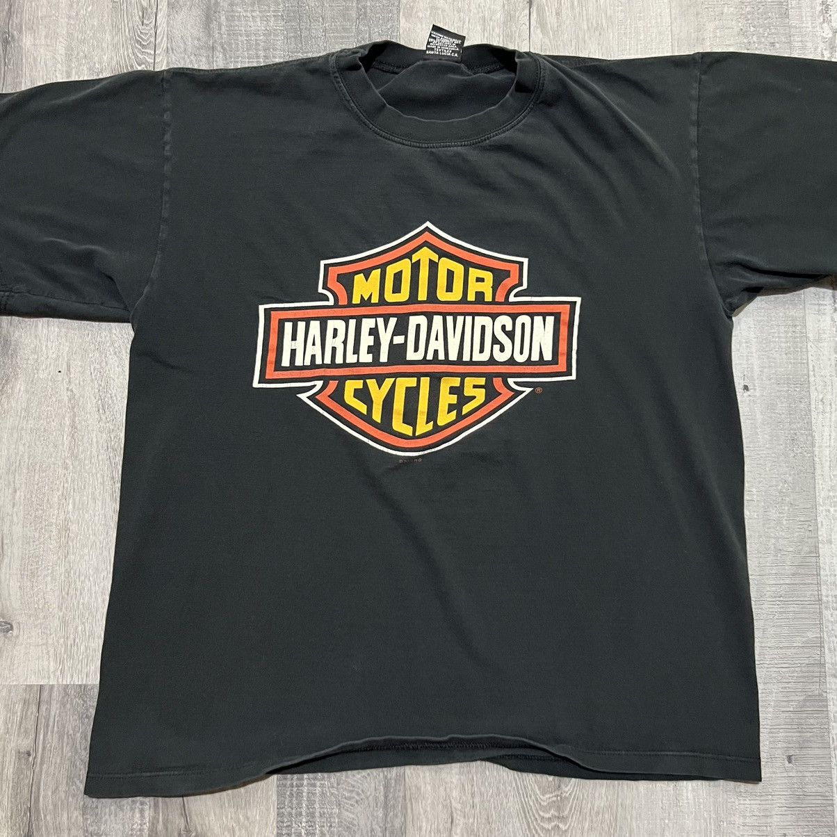 Vintage VTG Harley Davidson Caracas Venezuela Y2K Black Biker Shirt ...