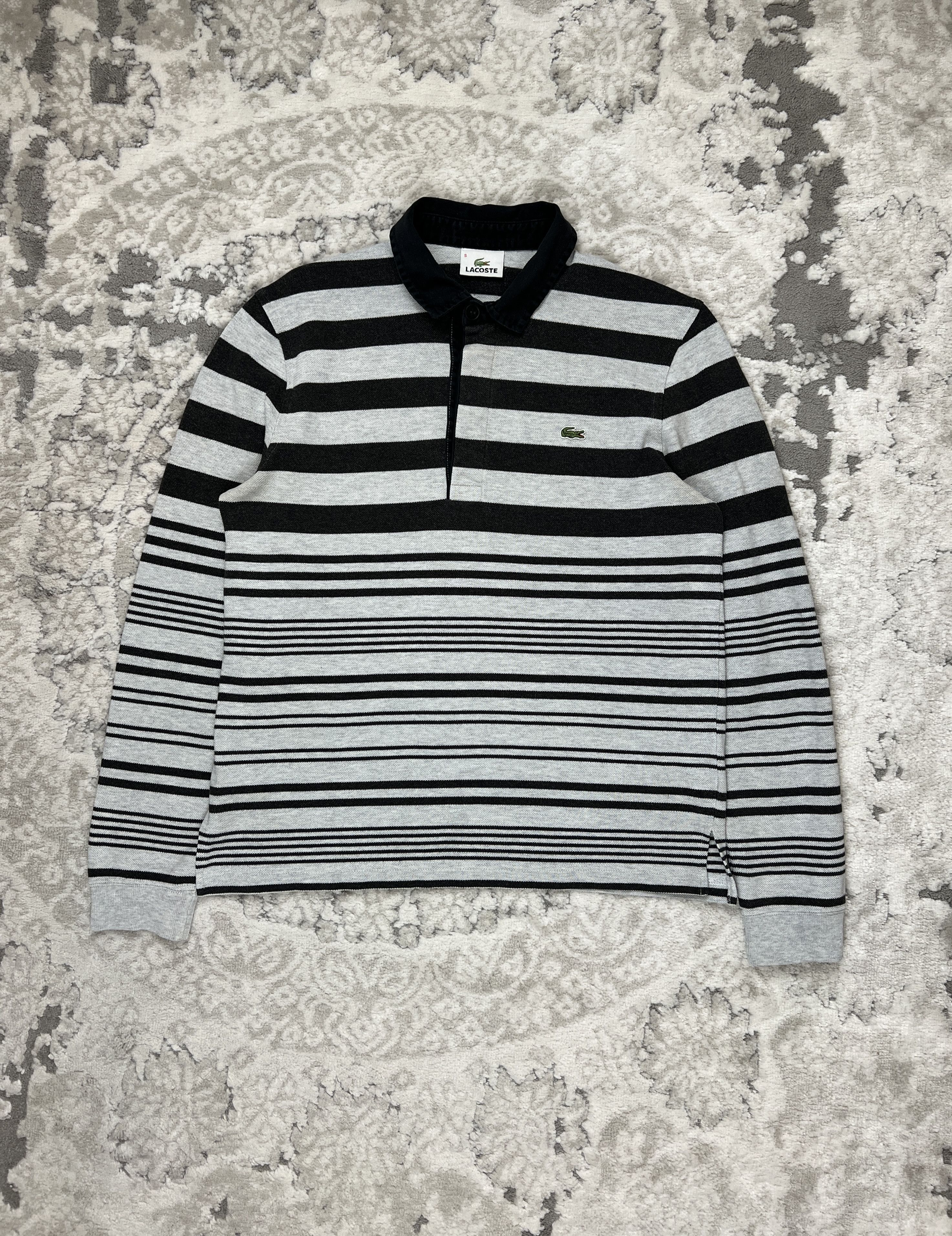 Lacoste Lacoste Striped Long Sleeve Polo Shirt Devanlay Era S Size US S / EU 44-46 / 1 - 1 Thumbnail
