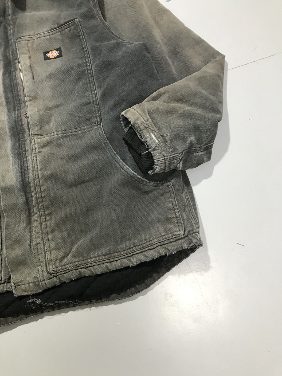 Dickies Vintage dickies damaged sun fade denim jacket Size US L / EU 52-54 / 3 - 5 Thumbnail