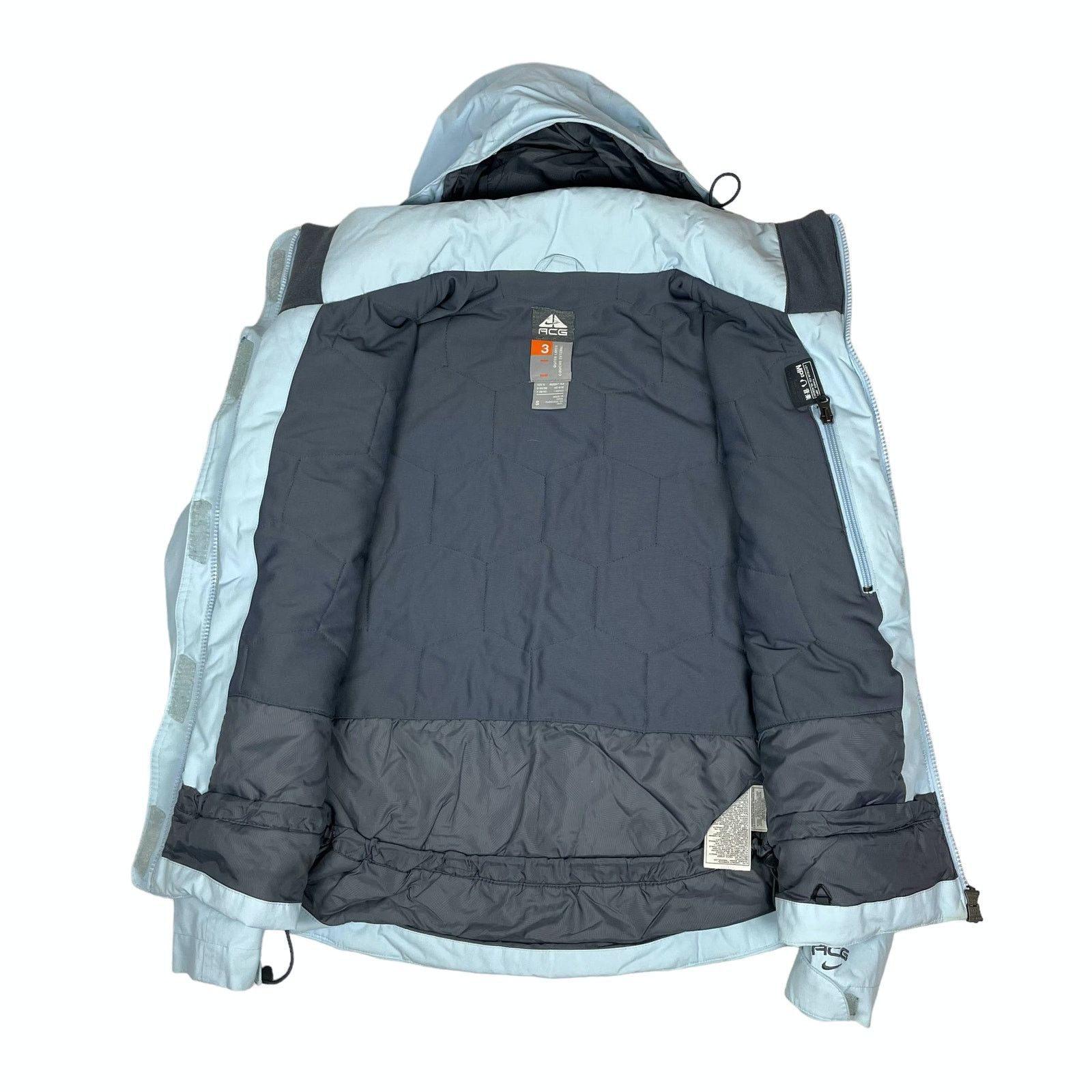 Nike × Nike ACG × Vintage Nike ACG Men's Blue Hooded Full Zip Triclimate Jacket Small Size US S / EU 44-46 / 1 - 9 Thumbnail