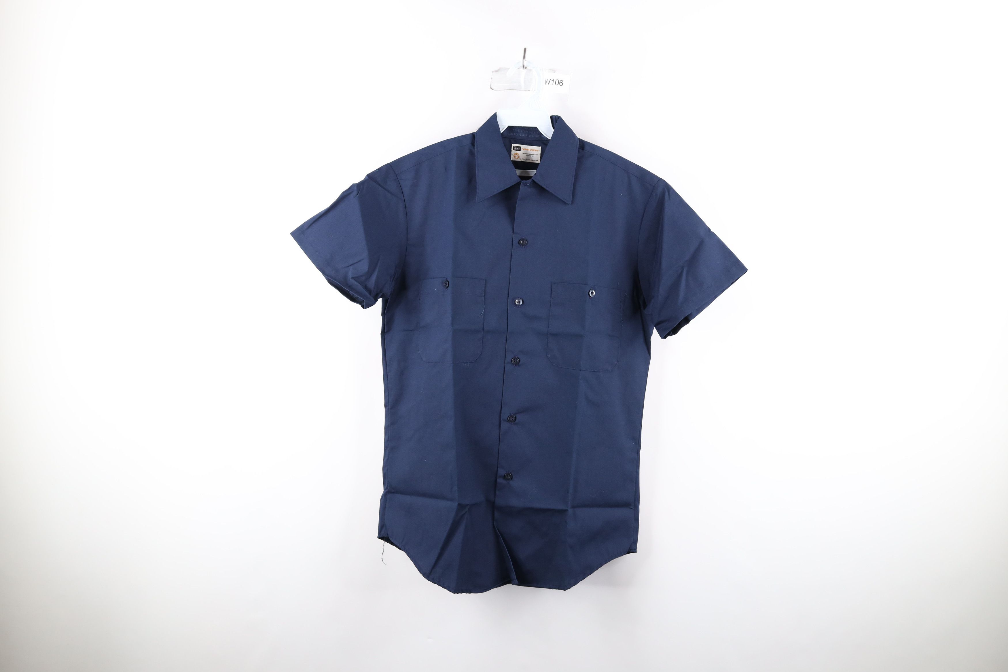 image of Vintage 50S 60S Streetwear Short Sleeve Button Shirt Usa in Blue, Men's (Size Small)