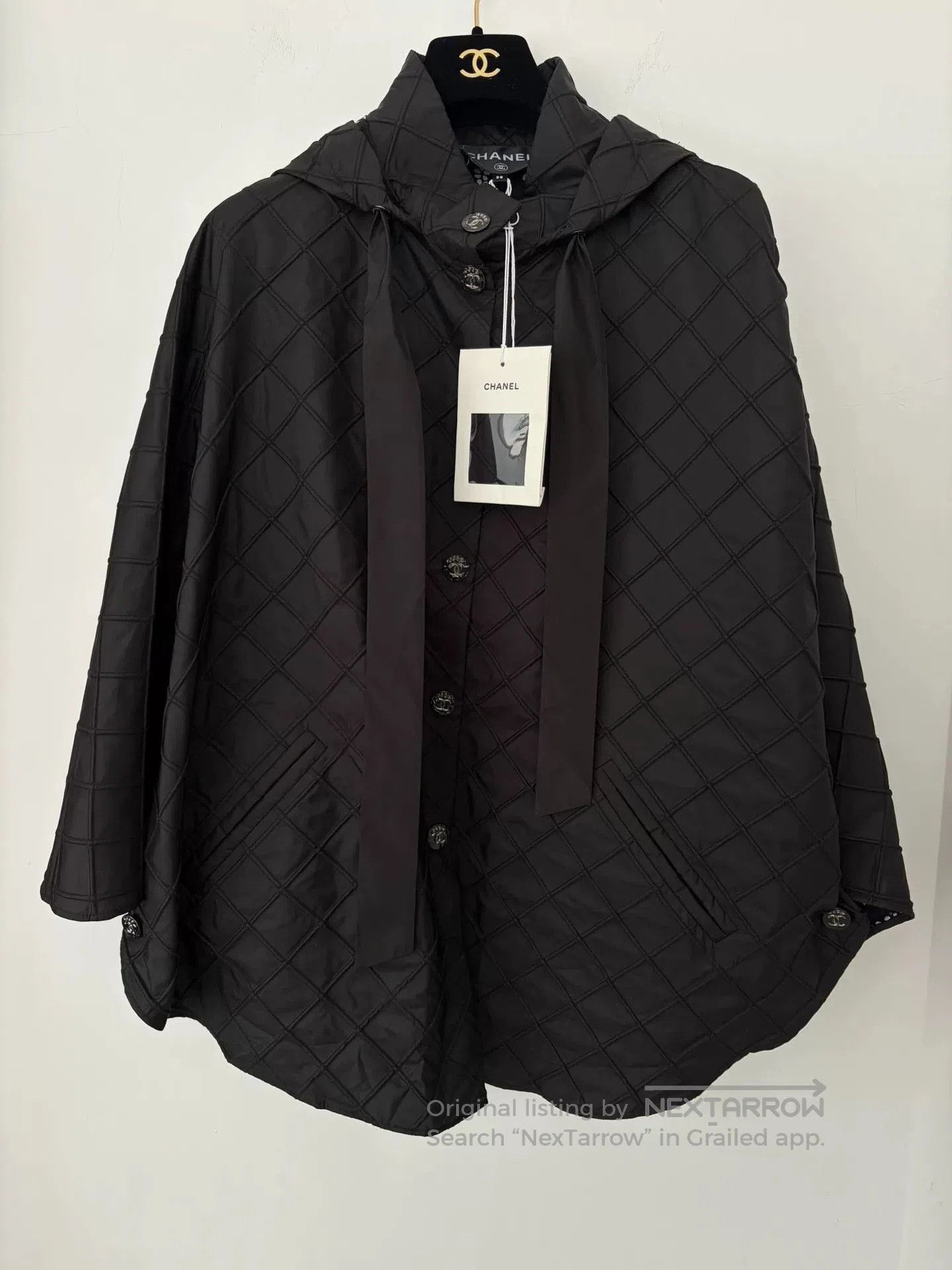 Chanel Chanel New Black Hooded Cape Coat. Size US S / EU 44-46 / 1 - 1 Thumbnail