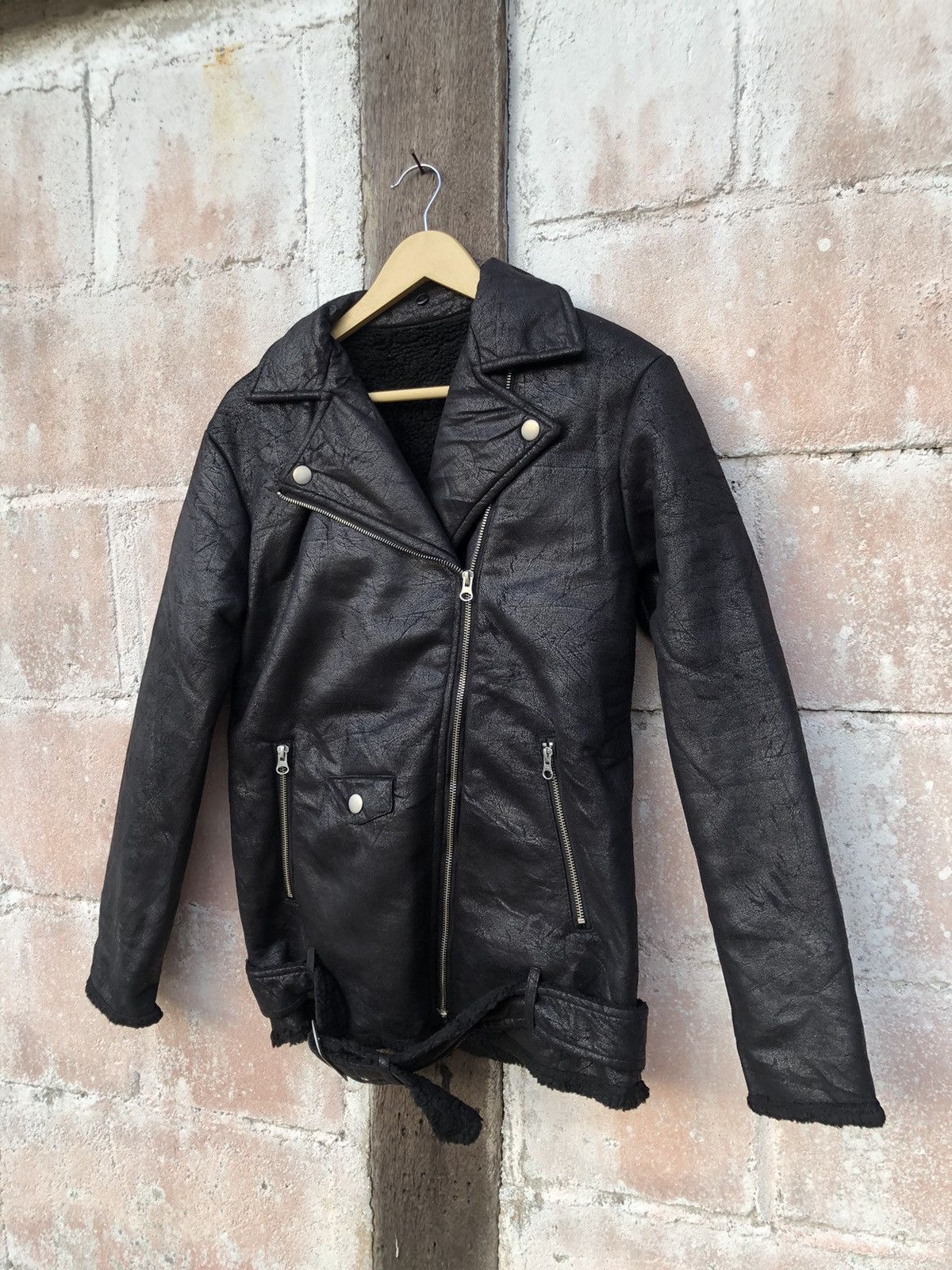 Japanese Brand Shearling Punks Jacket SLY Nice Black Size US S / EU 44-46 / 1 - 3 Thumbnail