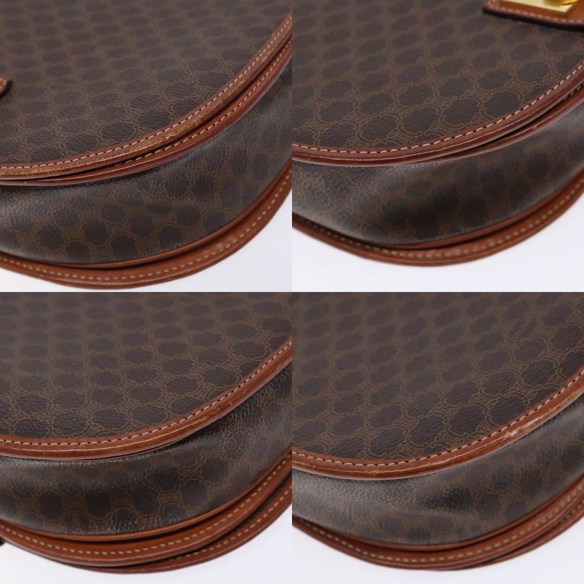 Celine CELINE Macadam Canvas Shoulder Bag Pvc Leather Brown Gold Size ONE SIZE - 10 Thumbnail