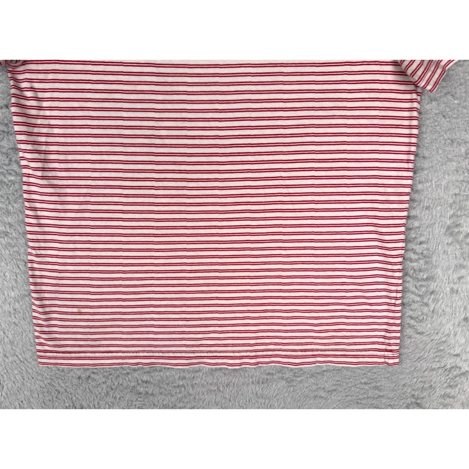 Tommy Hilfiger Tommy Hilfiger Shirt Adult Medium Red Stripe Short Sleeve Crew 100% Cotton READ Size US M / EU 48-50 / 2 - 5 Thumbnail