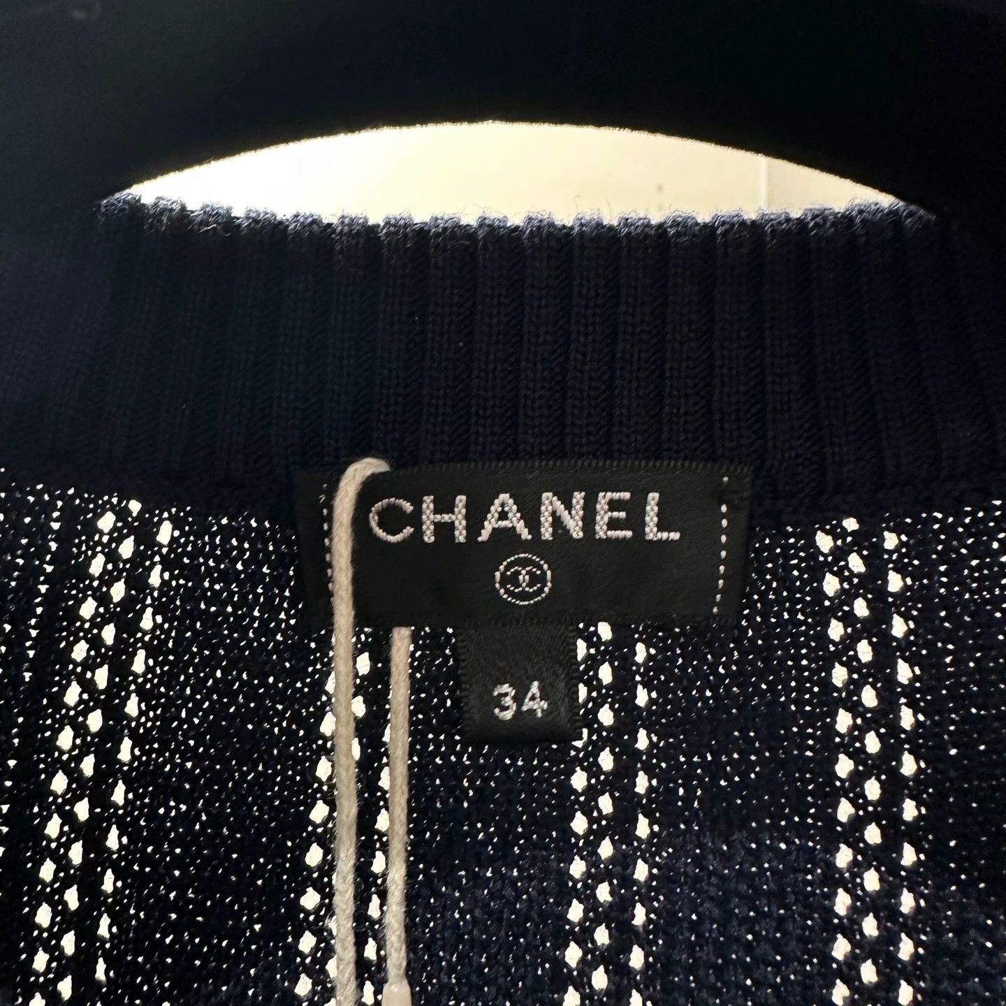 Chanel Chanel mar06 Logo cutout knit short-sleeve 34 cotton Size XS / US 0-2 / IT 36-38 - 3 Thumbnail
