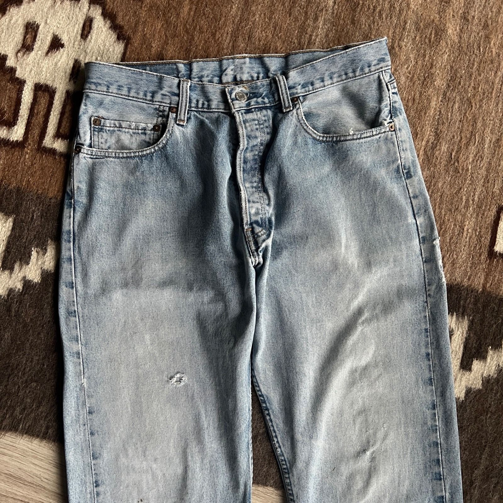 Levi's Levi’s 517 Vintage Jeans USA Made Distressed Denim 9814AC Size US 33 - 8 Thumbnail