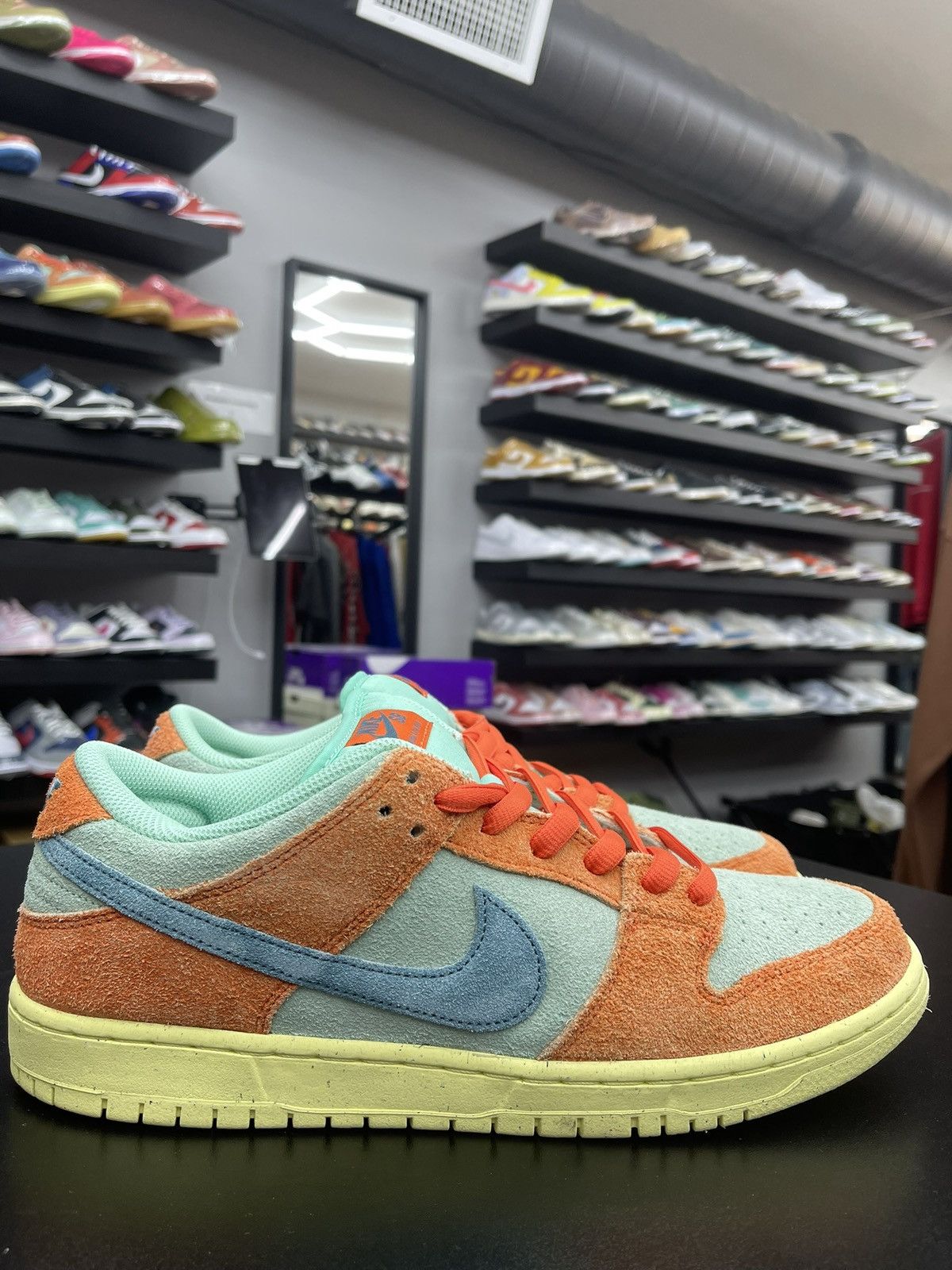 Nike Size 11 - Nike Dunk Low SB Orange Emerald Rise Size US 11 / EU 44 - 3 Thumbnail