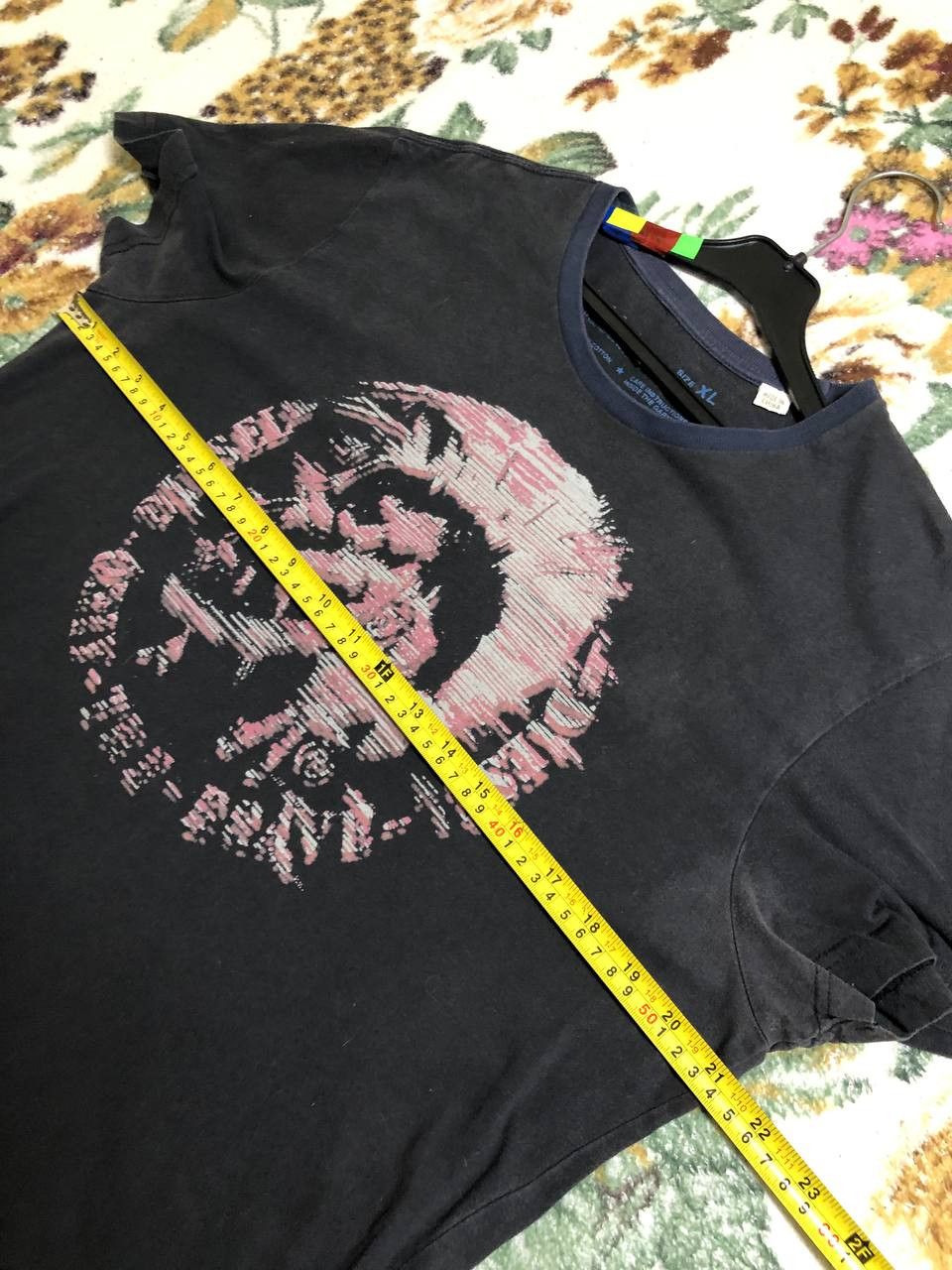 Diesel Diesel Shirt Black Denim Division Chenille Logo Graphic Tee Size US XL / EU 56 / 4 - 6 Thumbnail