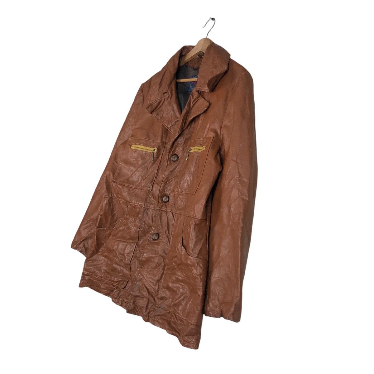 Toyo Enterprises 📌Vintage Biker Leather Jacket Skalar Made in Usa Blanket Size US M / EU 48-50 / 2 - 3 Thumbnail
