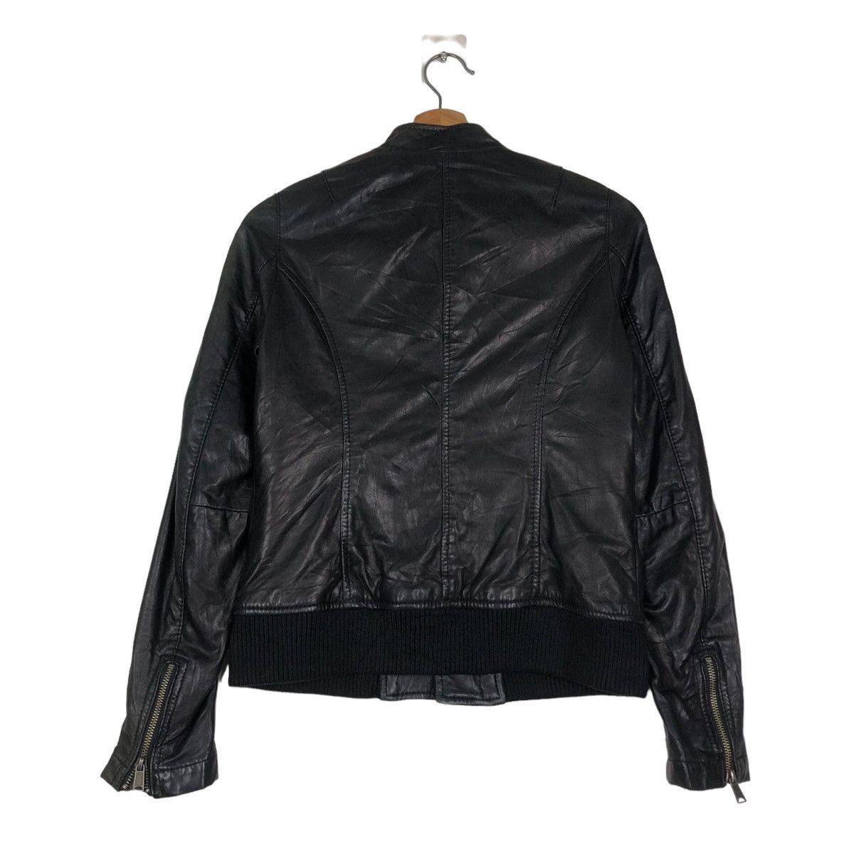 Issey Miyake 🔥Cropped Leather Biker Jacket Ships Japan Size US S / EU 44-46 / 1 - 8 Thumbnail