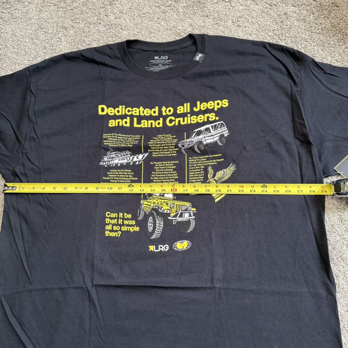 Wu-Tang Clan 🔴Wu-Tang x LRG Shirt Size 4XL Rare Collab NWT Gza Rza Size US XXL / EU 58 / 5 - 6 Thumbnail