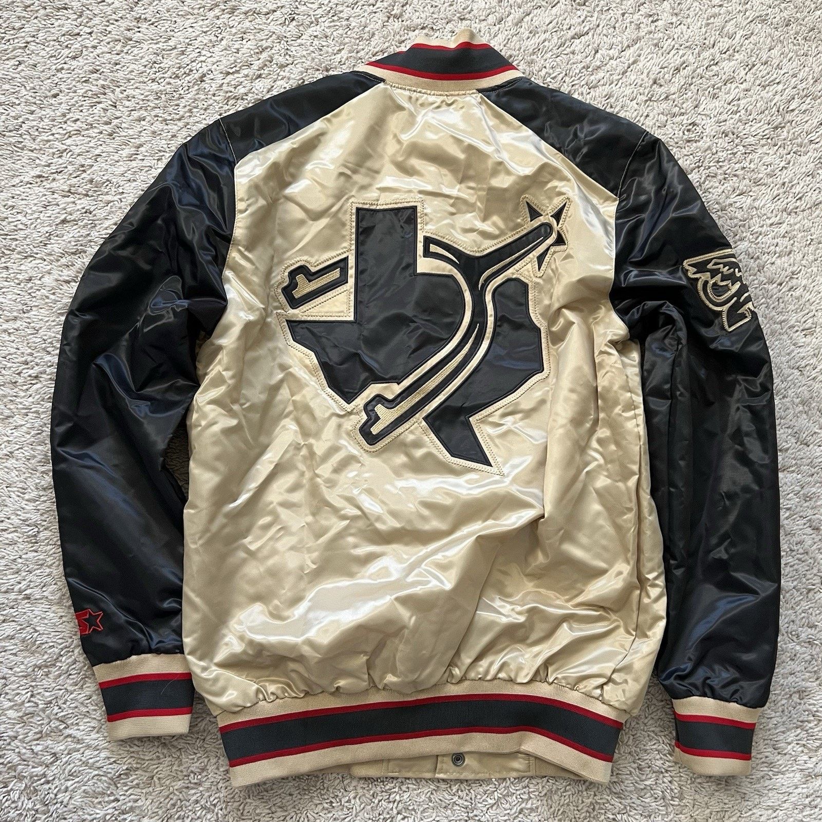 Starter Starter Texas Rangers Black Label Jacket Quilt Lined Snap Size US M / EU 48-50 / 2 - 3 Thumbnail
