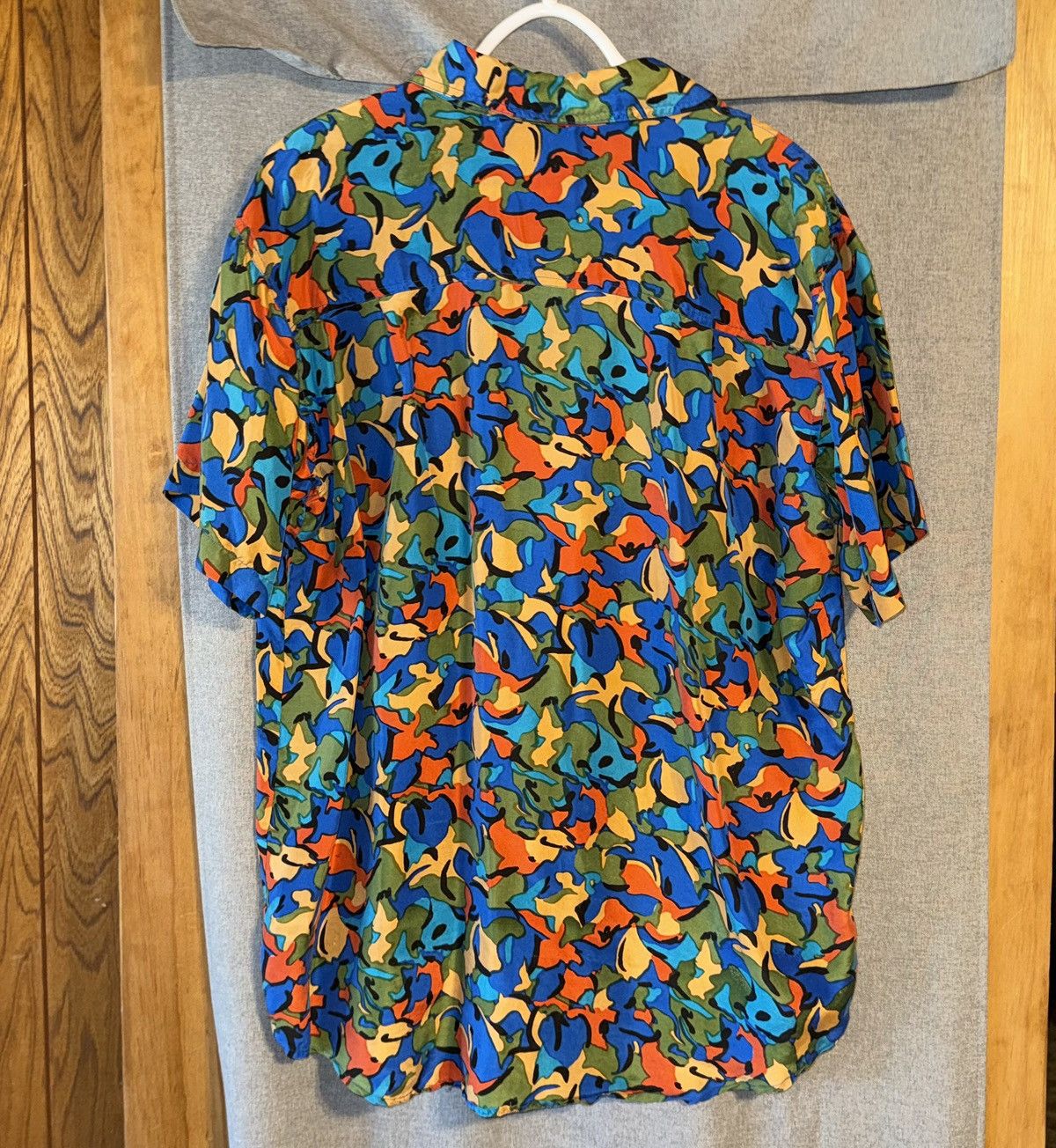 Other Vintage Kikomo Basic size large silk green button up blouse Size L / US 10 / IT 46 - 3 Thumbnail
