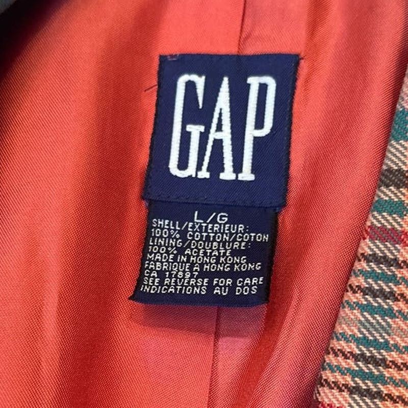Gap GAP 80's three buttons pink plaid vintage blazer size Large Size L / US 10 / IT 46 - 3 Thumbnail