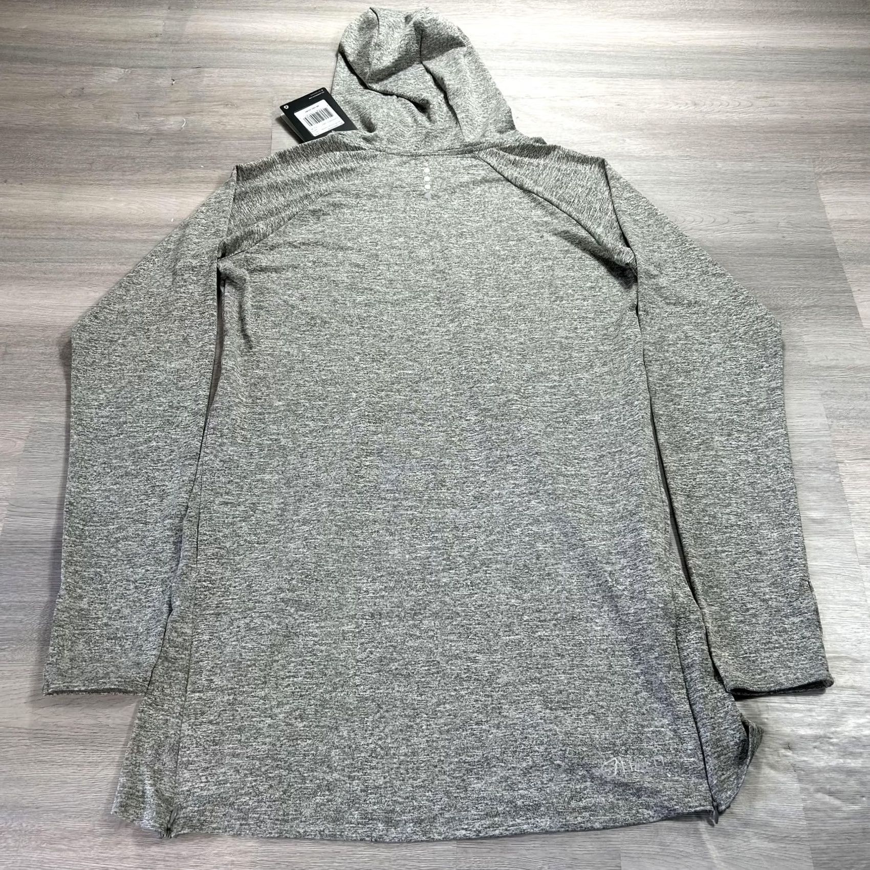 Halo Halo Running Hoodie Womens Medium Gray Longline Tunic Lightweight Stretch Top Size M / US 6-8 / IT 42-44 - 2 Thumbnail