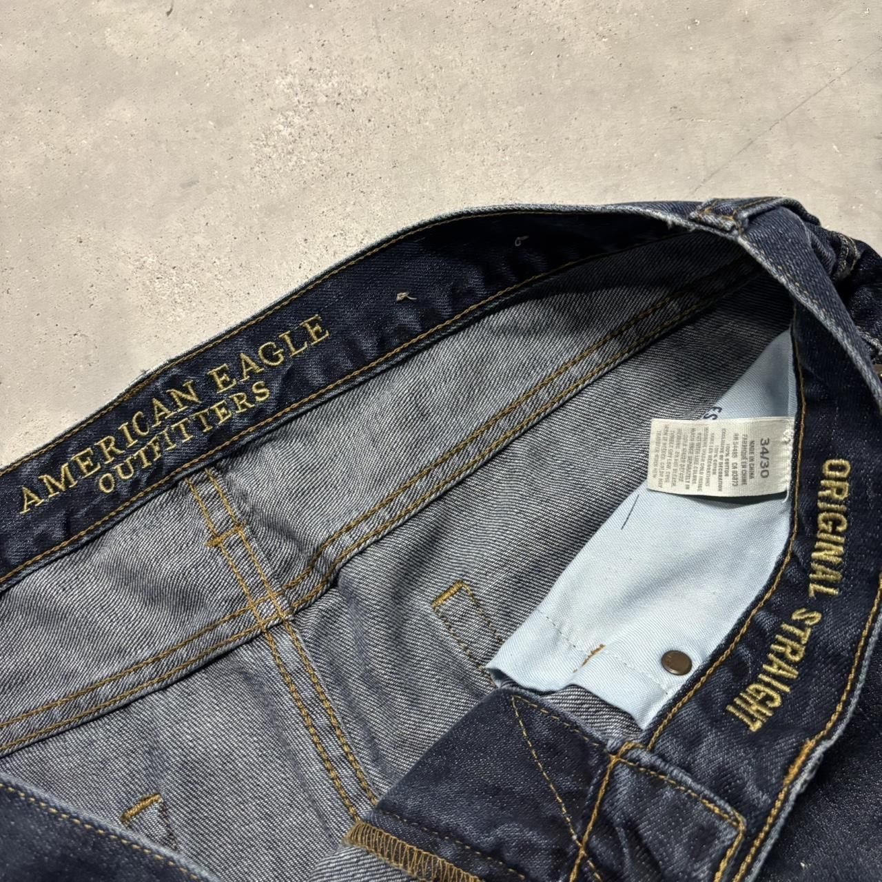 Japanese Brand × Vintage Crazy Vintage Y2K/2000s Grunge Dark Wash Denim Jeans! Size US 34 / EU 50 - 8 Thumbnail