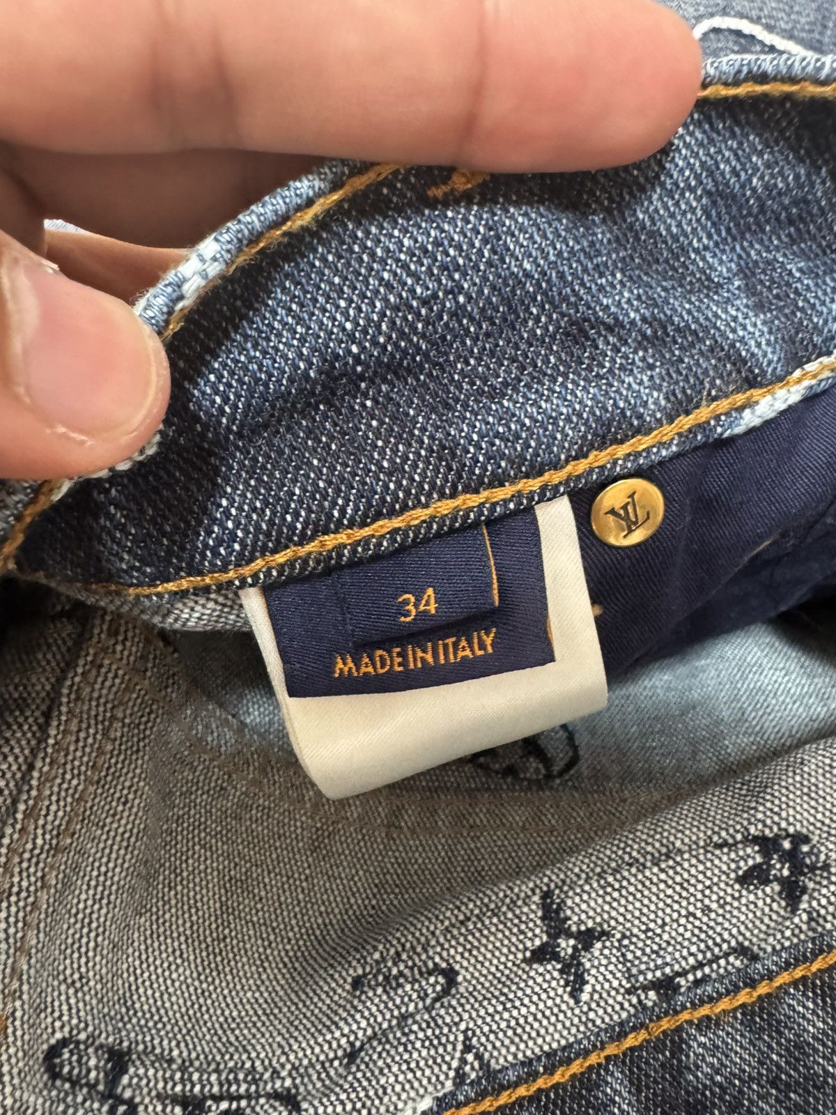 Louis Vuitton Louis Vuitton Monogram Cloud Denim Jeans Size 34 Size US 34 / EU 50 - 5 Thumbnail