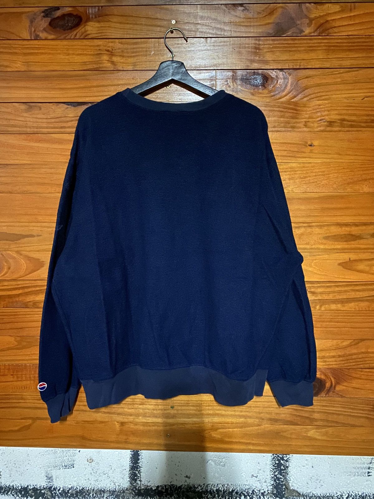 Pepsi Vintage 1990s Pepsi Crewneck Sweatshirt – Navy Blue Fleece Size US XL / EU 56 / 4 - 8 Thumbnail