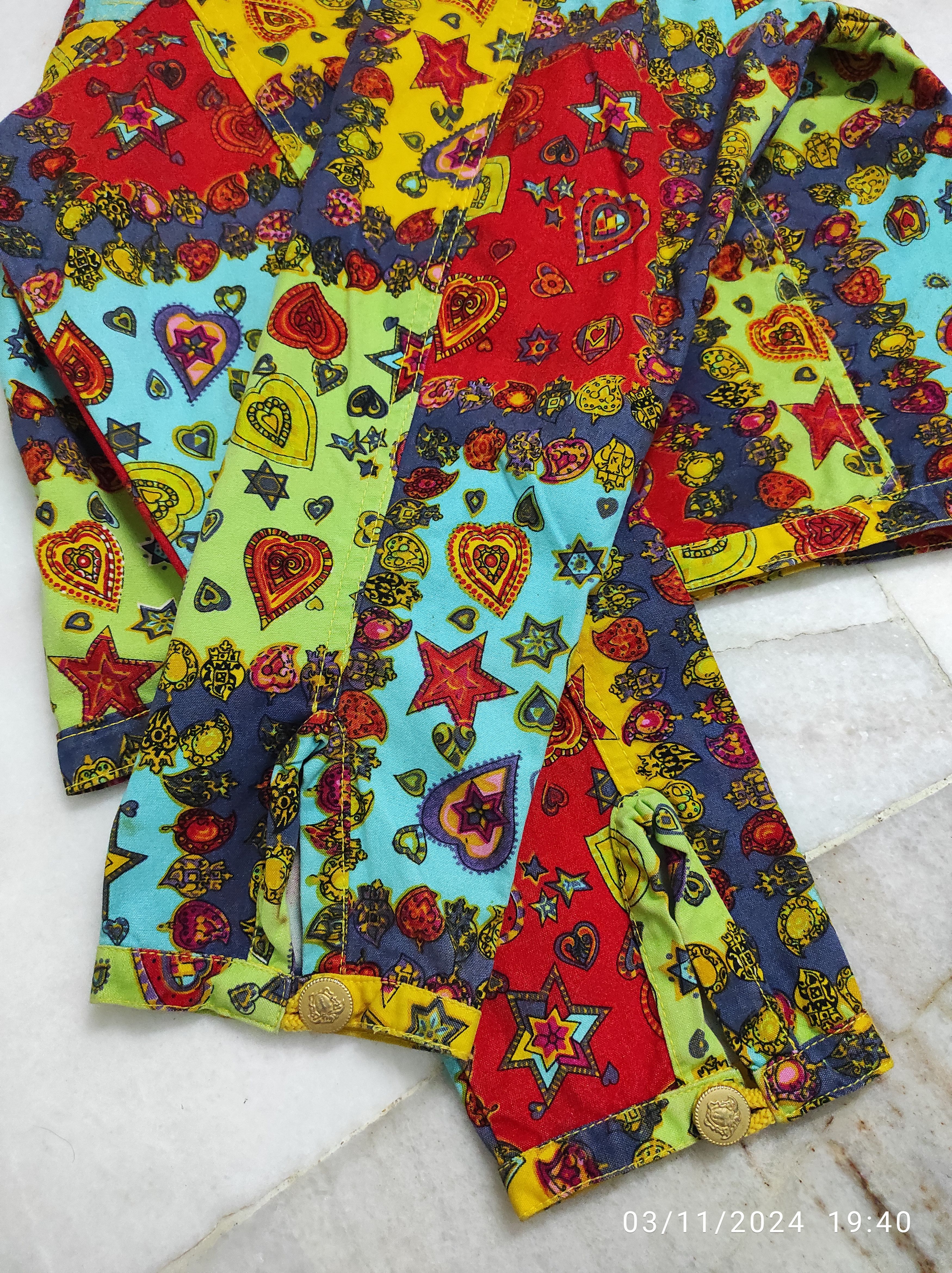 Versace Archive 90's YOUNG VERSACE MULTIPRINT BAROQUE CROPPED JACKET Size M / US 6-8 / IT 42-44 - 11 Thumbnail