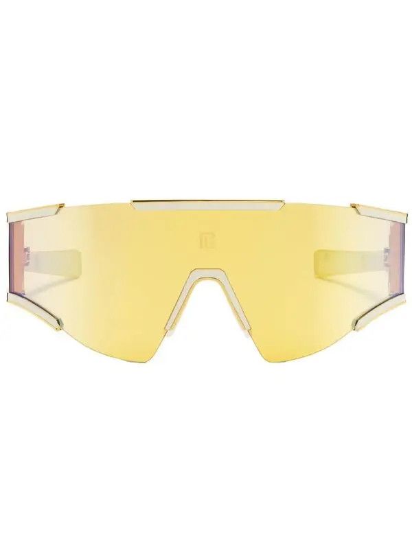 Balmain o1s1wg111225 Size:OS/Fleche Oversized Sunglasses in Yellow Size ONE SIZE - 2 Thumbnail