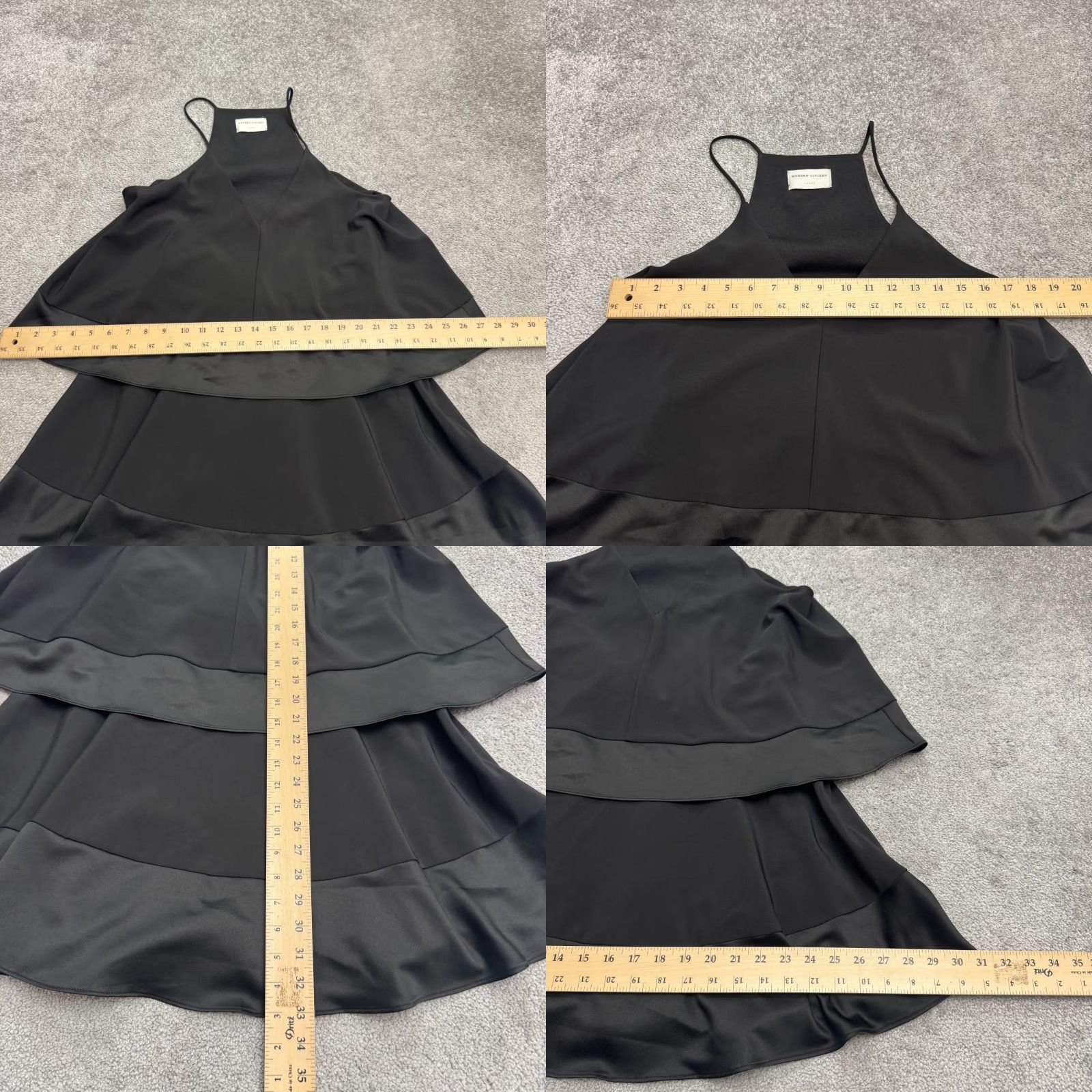 Citizen Modern Citizen Halter Satin A-Line Mini Dress Womens Large Black Size L / US 10 / IT 46 - 8 Thumbnail
