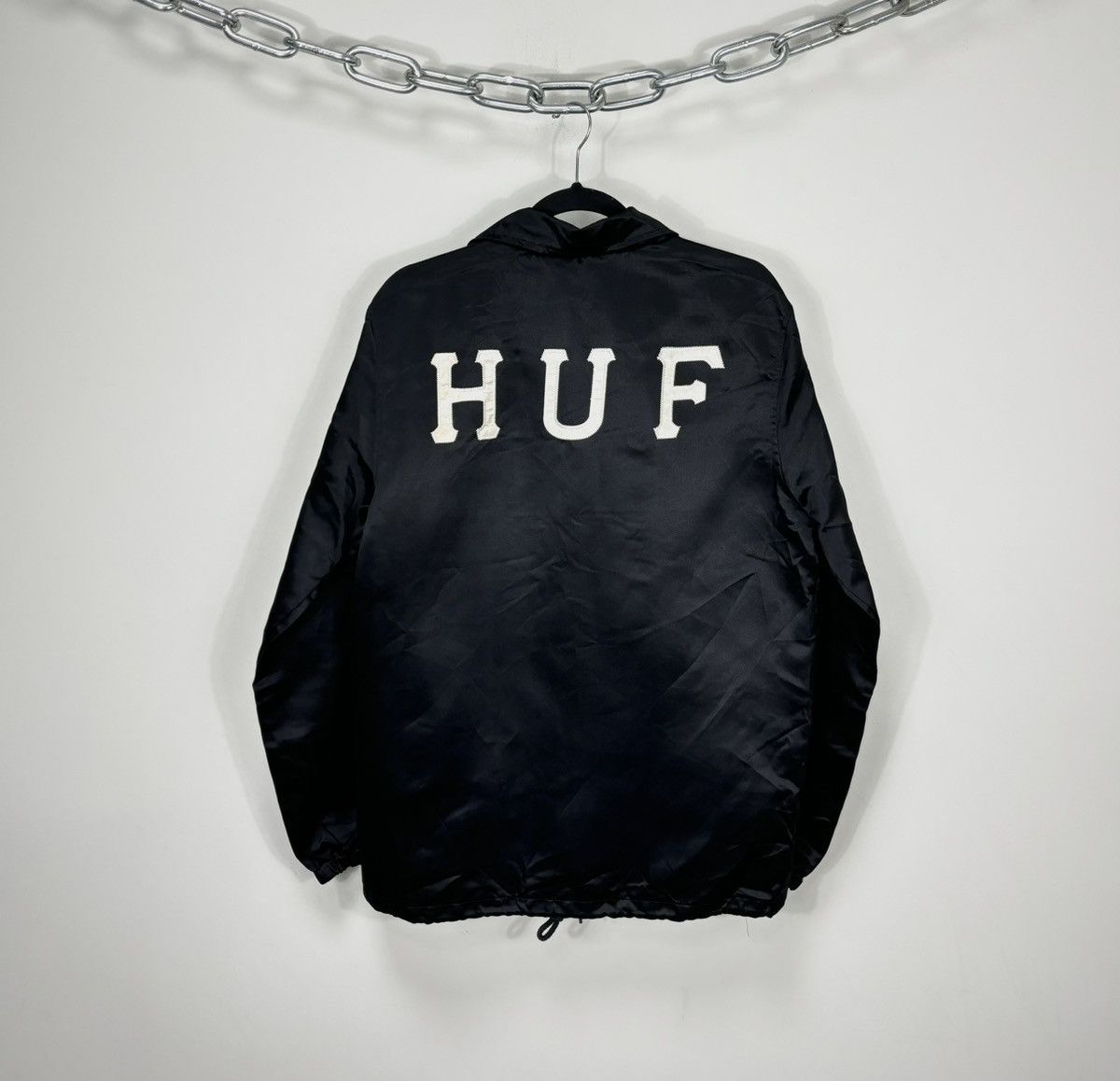 Huf HUF Embroidered Logo Y2K Black Hype Coach Jacket Size US M / EU 48-50 / 2 - 1 Thumbnail