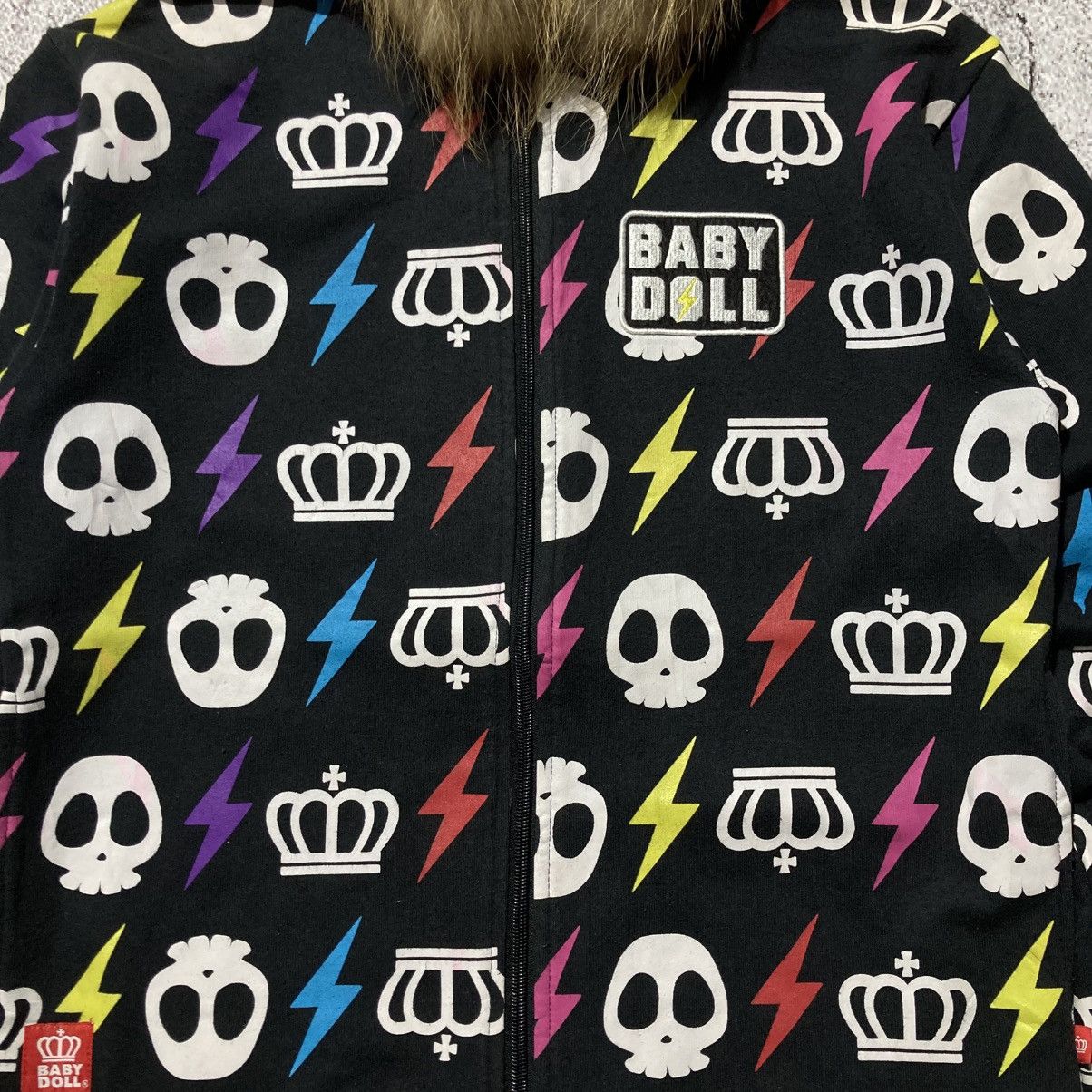 Japanese Brand 2000s Baby Doll All Over Print Logo Fur Ziphoodie Black Lgb Size US M / EU 48-50 / 2 - 5 Thumbnail