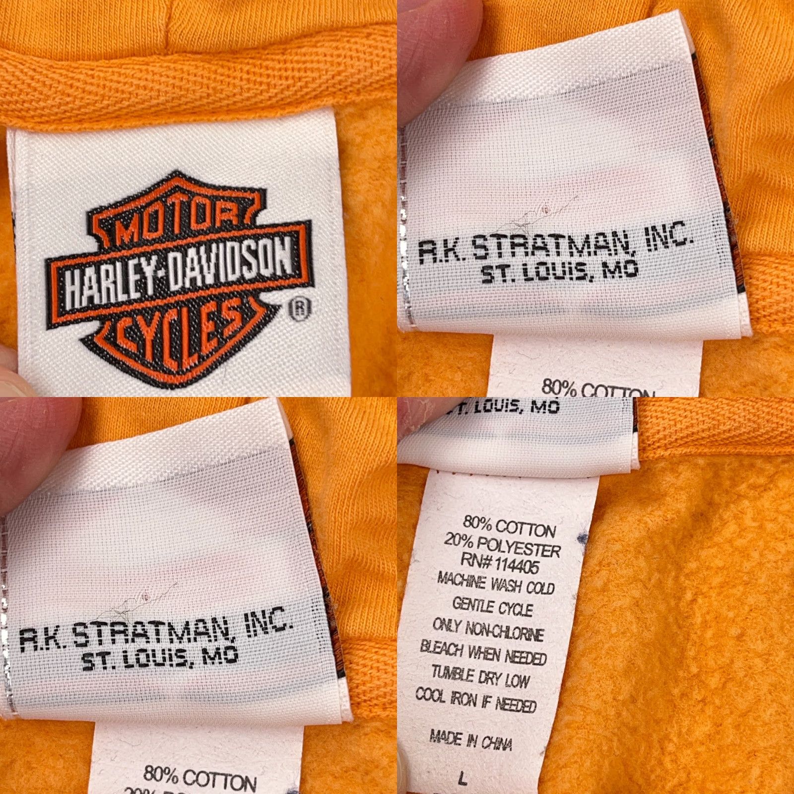 Harley Davidson Harley Davidson Hoodie Women Large Orange V Neck Pullover Sweatshirt Y2K Womens Size L / US 10 / IT 46 - 8 Thumbnail