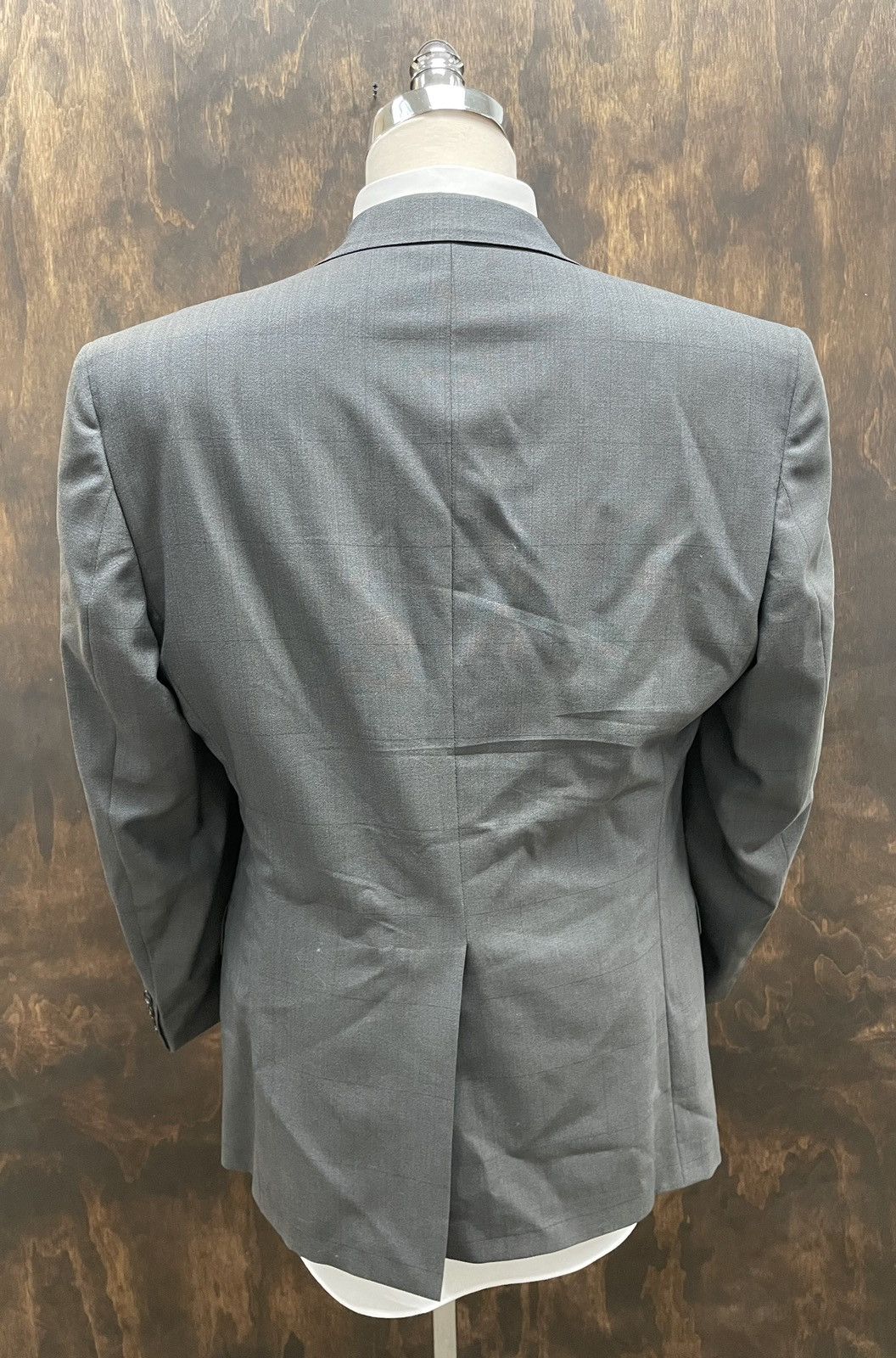 Burberry × Vintage Windowpane Check Wool Suit Size 42R - 5 Thumbnail