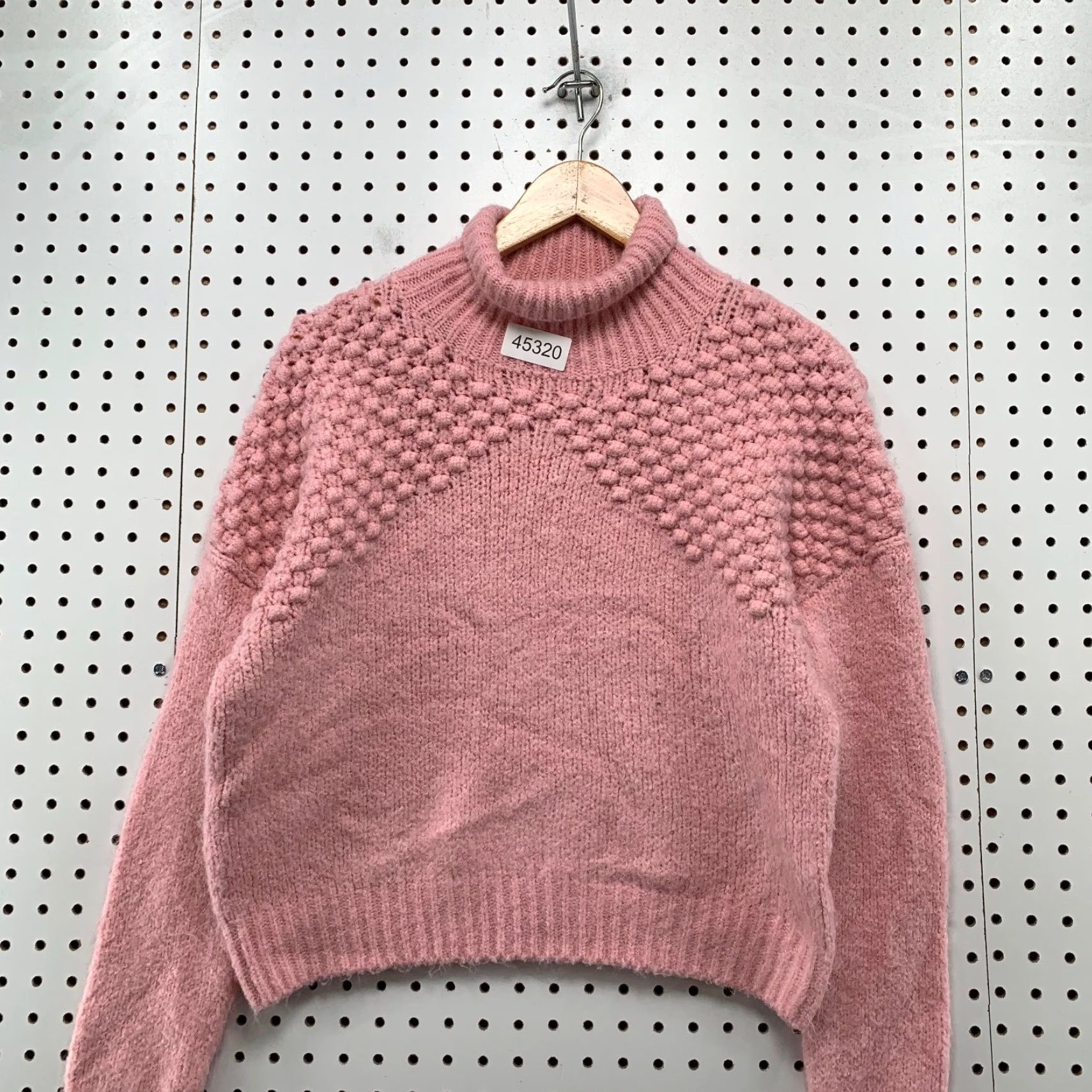 Free People Free People Sweater Womens XS Bradley Textured Turtleneck Pink Warm Cozy Soft Shirt? Size XS / US 0-2 / IT 36-38 - 2 Thumbnail