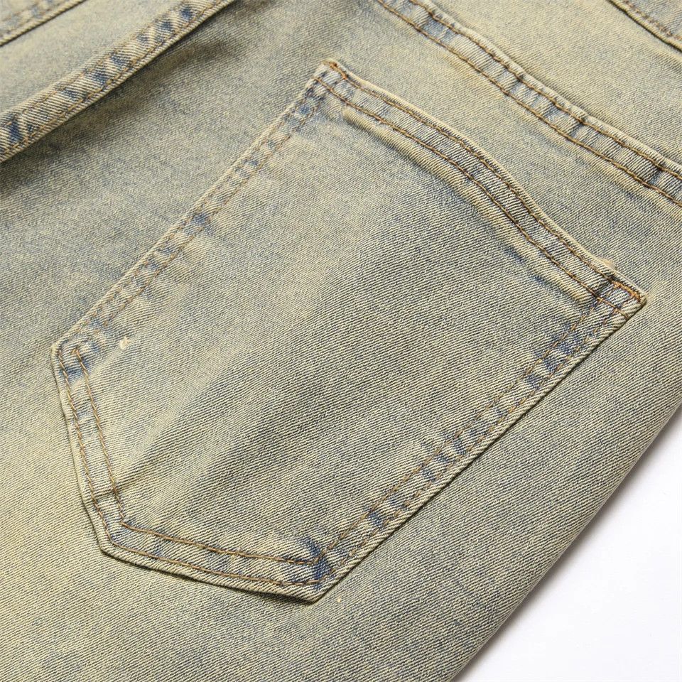 Designer × Japanese Brand Ripped Spliced Slim Jean Size US 38 / EU 54 - 6 Thumbnail