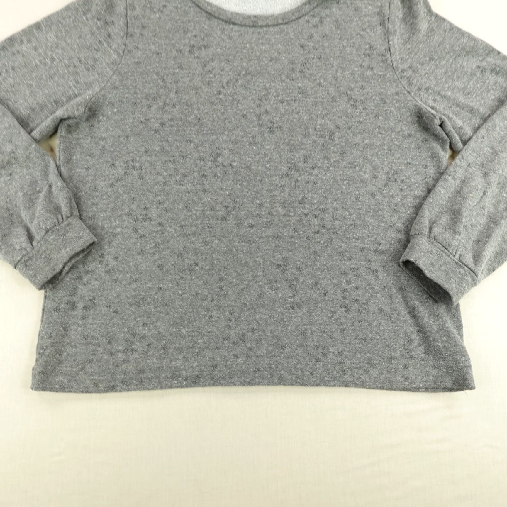 Anthropologie T.La Sweater Women Large Gray Pullover Crewneck Boho Terry Cloth Knit Size L / US 10 / IT 46 - 3 Thumbnail